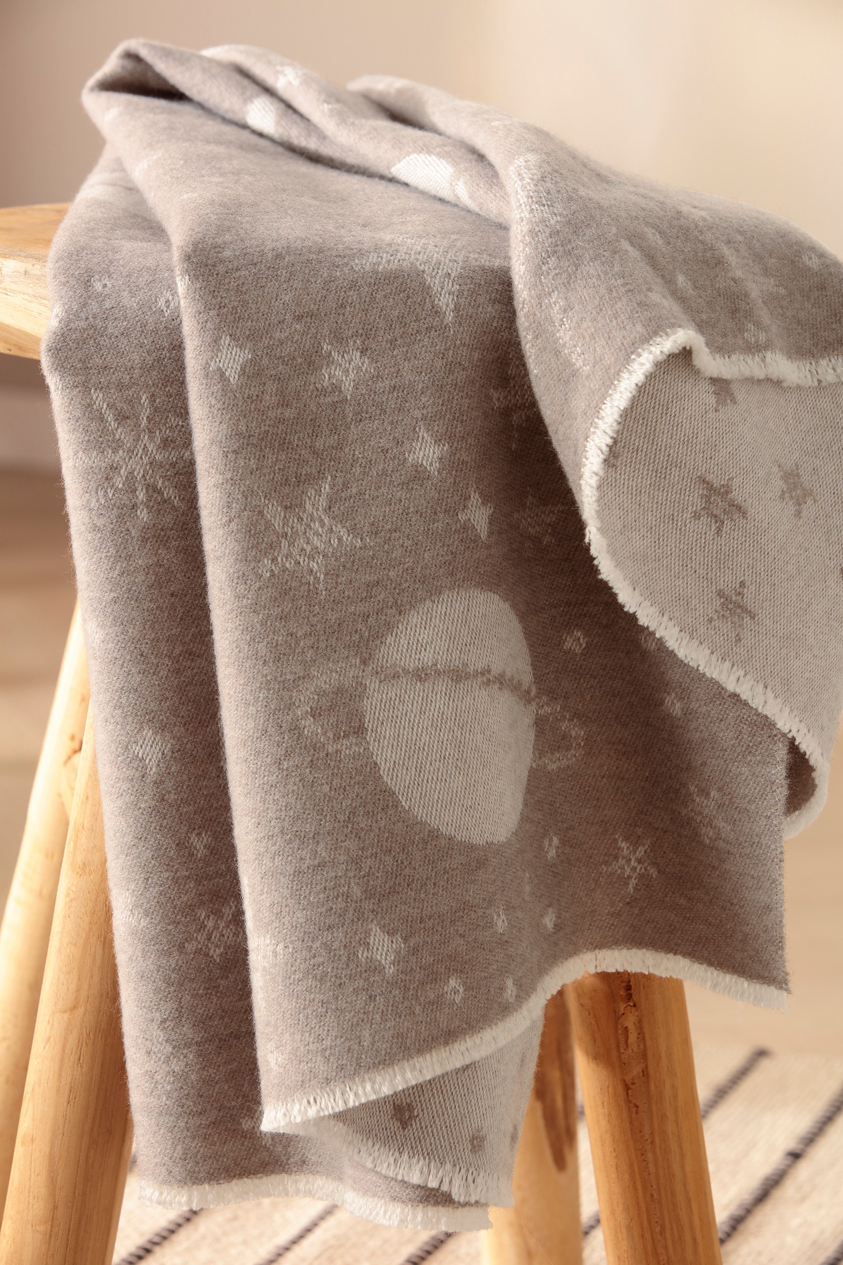 Biederlack Couverture pour bébé »Babydecke Universe« 75 x 100, mit kurzen Fransen