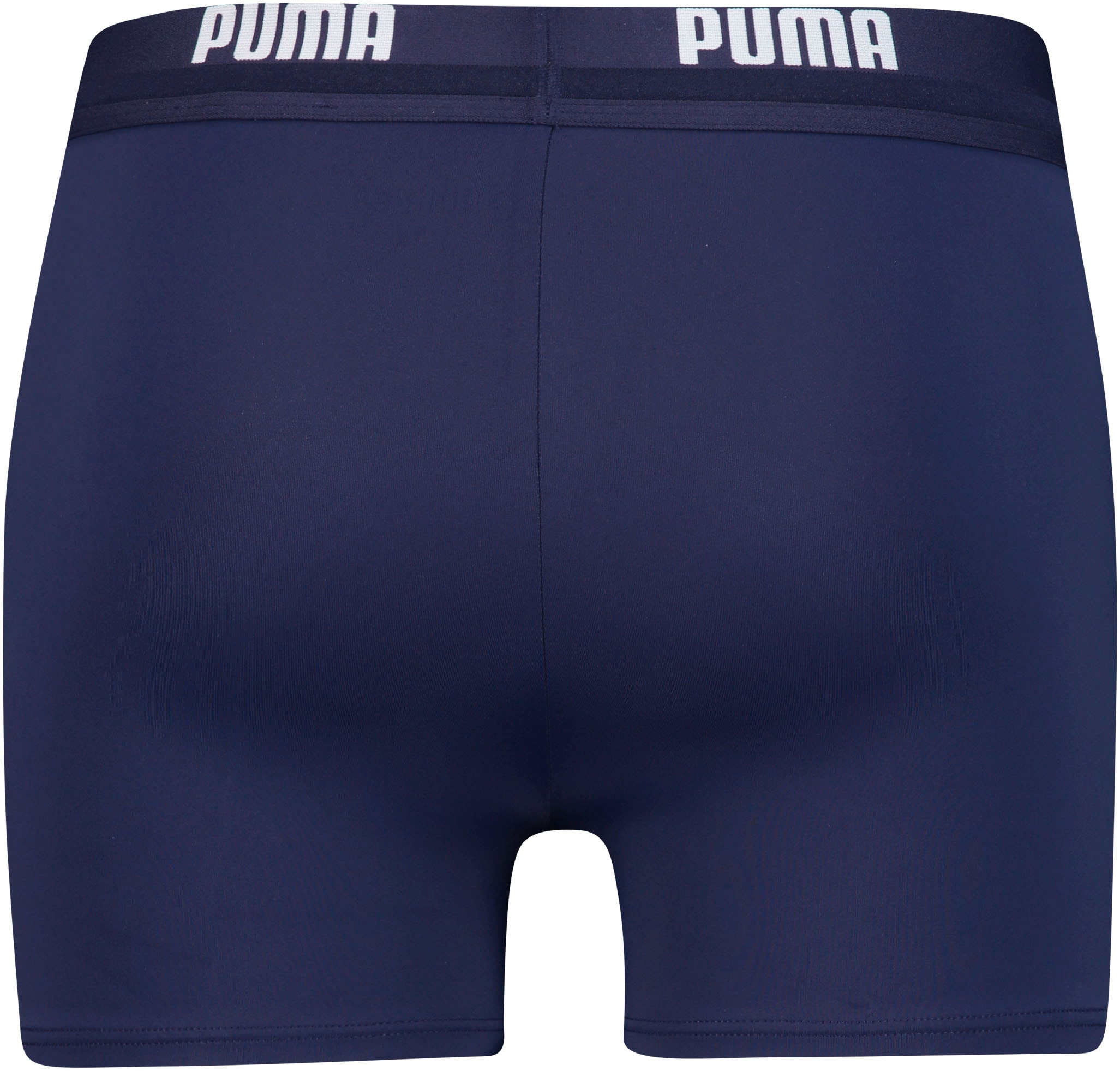 PUMA Badehose »PUMA SWIM MEN LOGO TRUNKS 1P« elastischer Logobund mit integriertem Kordelzug