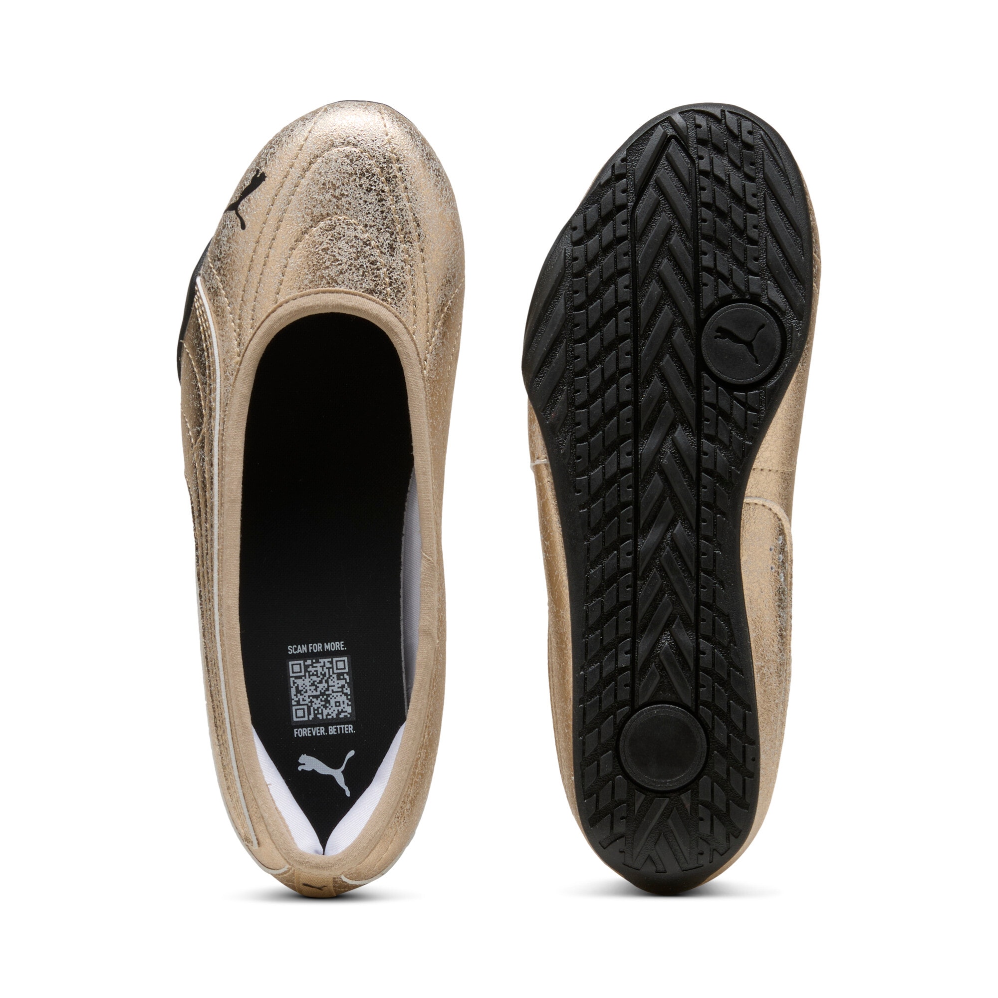 PUMA Sneakers »CATCH SOLEIL BALLERINA METALLIC WHISPER«  mit profillaufsohle aus Gummi, mit Textilmix und Textilfutter