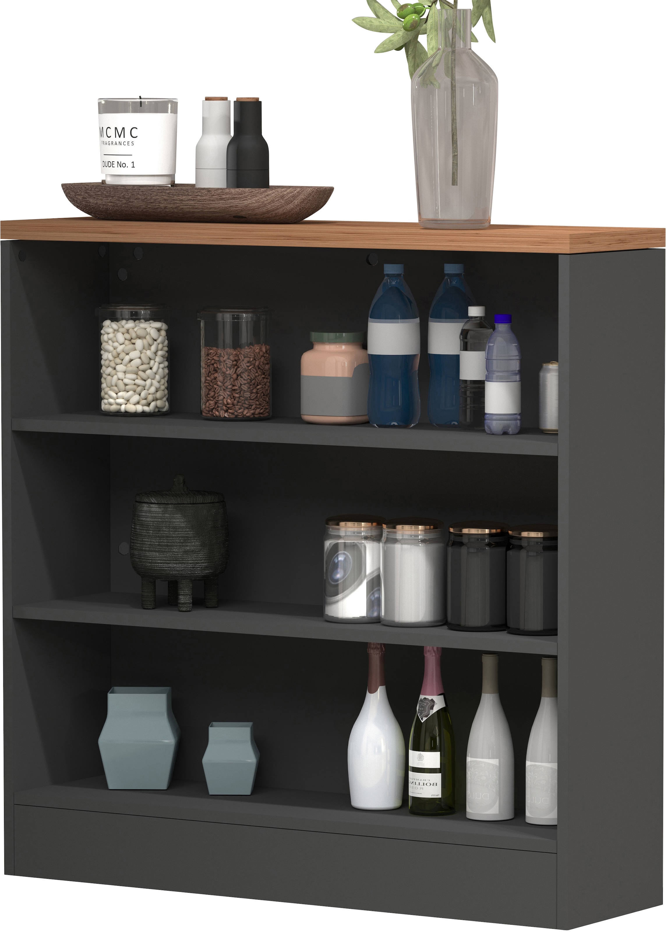 KOCHSTATION Étagère de cuisine »Sole,Regal,Standregal,Küchenregal,Ablageregal« Kombinierbar mit Kücheninsel Serie Sole Kochstation