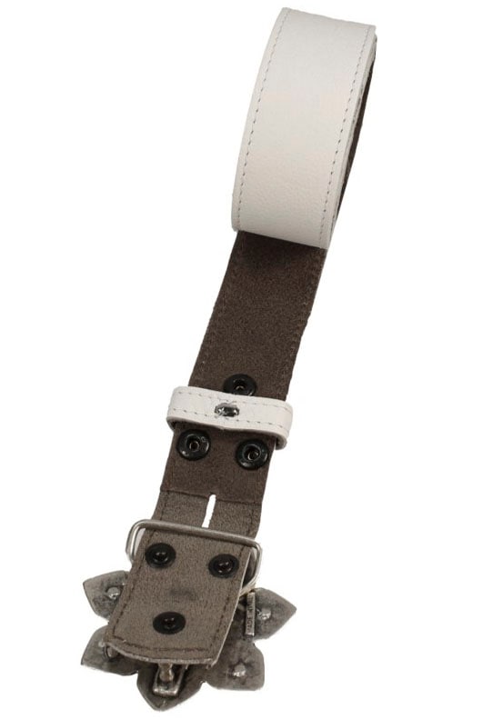 Rettungsring Gürtel Ledergürtel mit austauschbarer Schliesse »Blume Mit Blauem Stein«