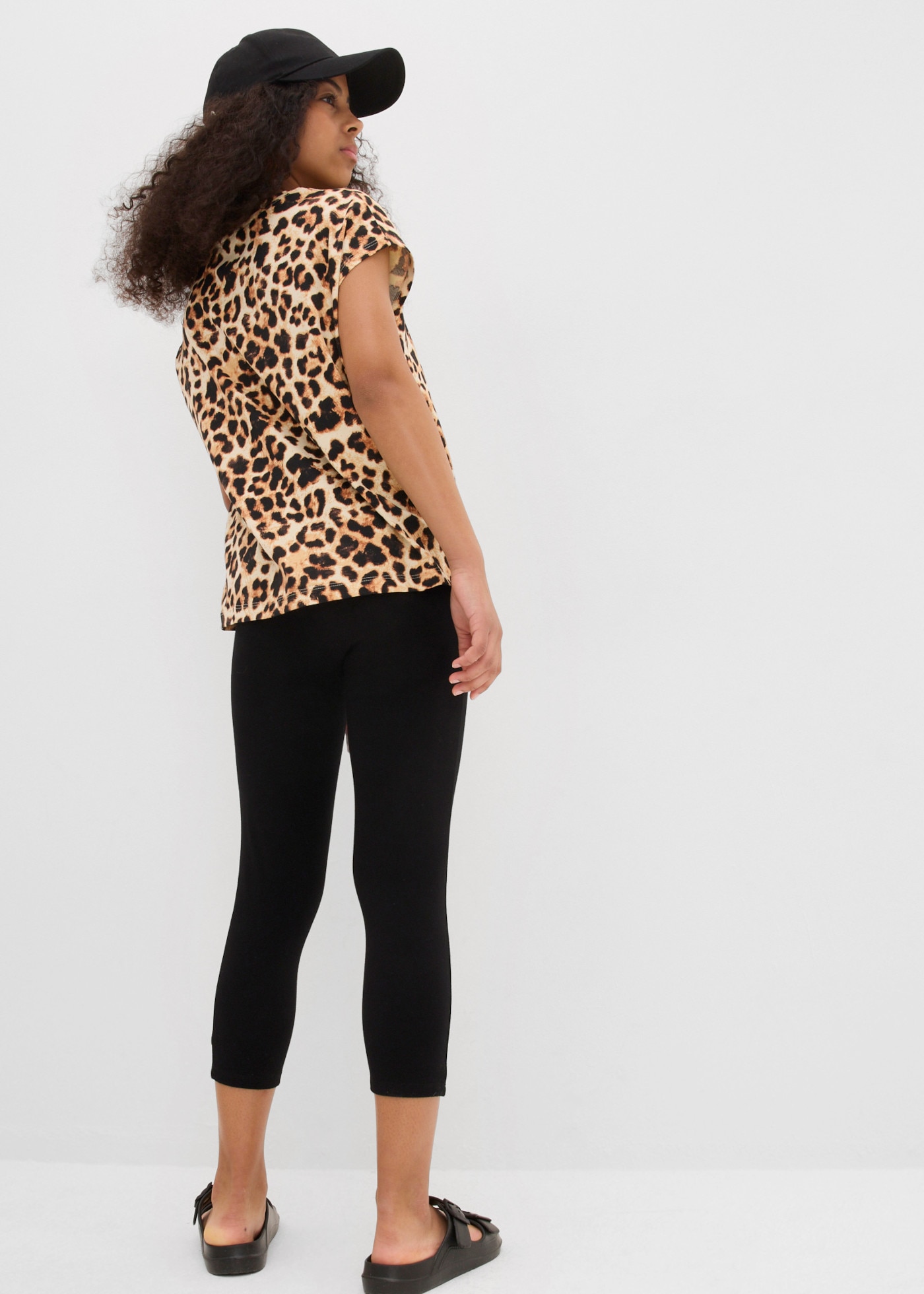 bonprix Corsaire  en mélange coton, coupe skinny fit, longueur capri, lot de 2