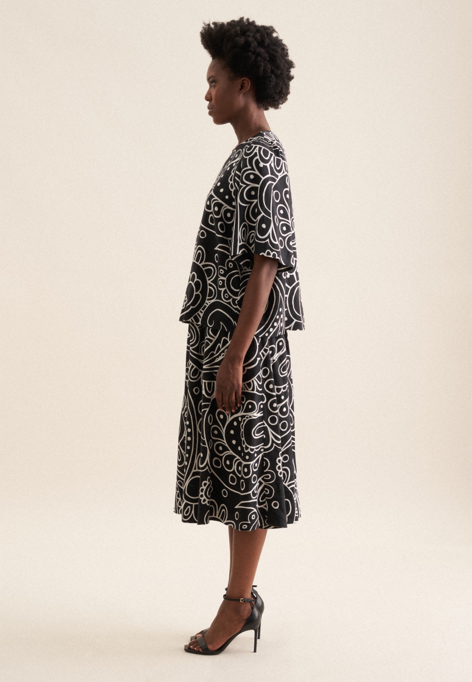 seidensticker Shirtbluse »Schwarze Rose« 1/2 Rundhals Paisley