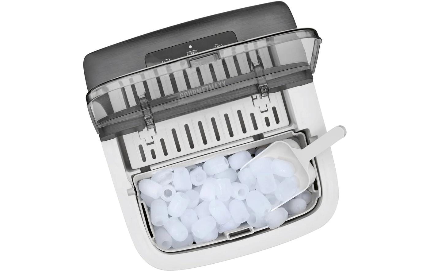 GOURMETmaxx Eiswürfelmaschine »100W + CH-Stecker 8 kg/24h« Kompakter Eisbereiter mit Selbstreinigung und LED-Display
