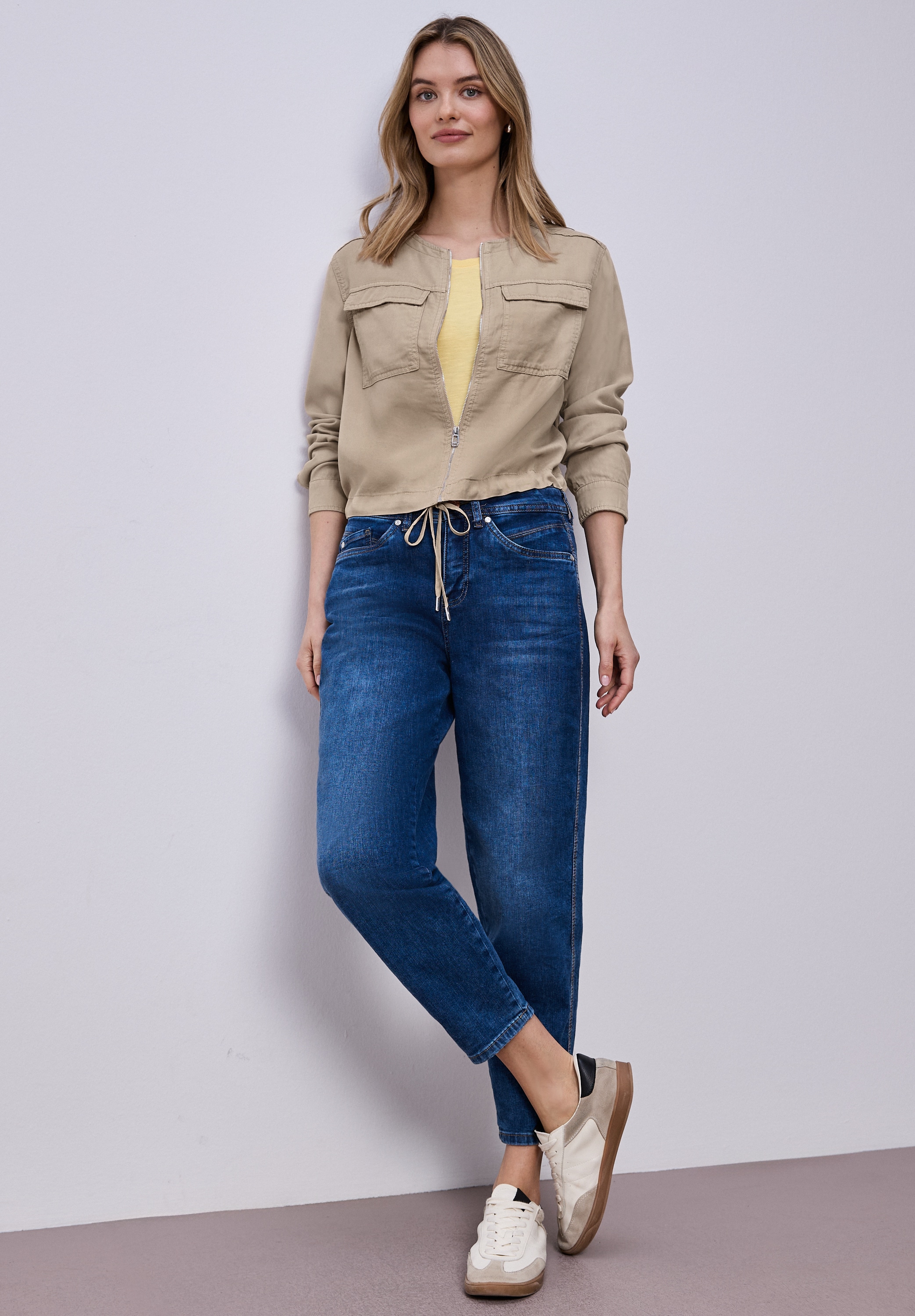 STREET ONE Veste courte avec ceinture élastique et cordon de serrage