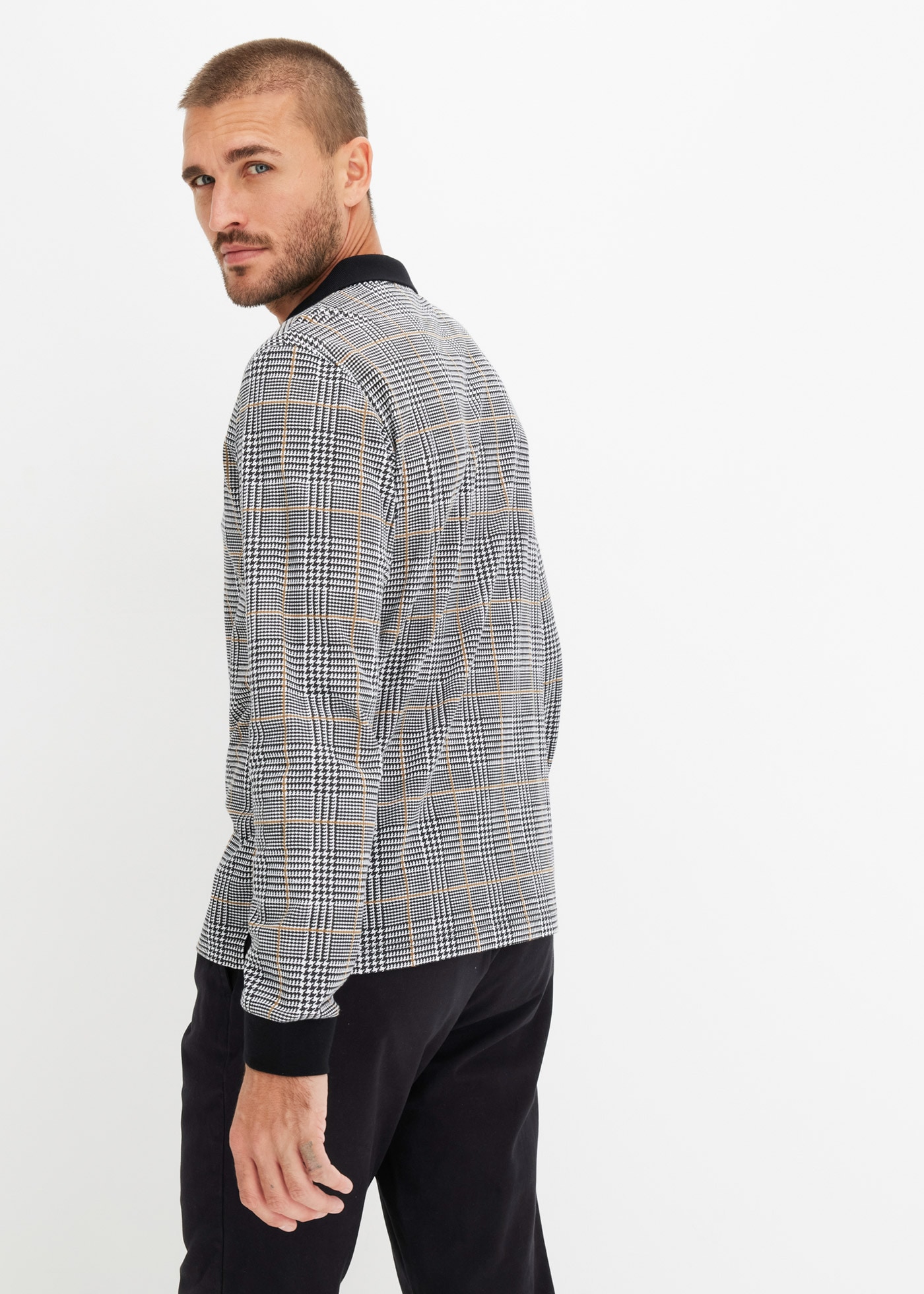 bonprix Polo »Piqué Polo-Langarmshirt aus Baumwolle« regular fit, aus reiner Baumwolle, mit Piqué-Struktur