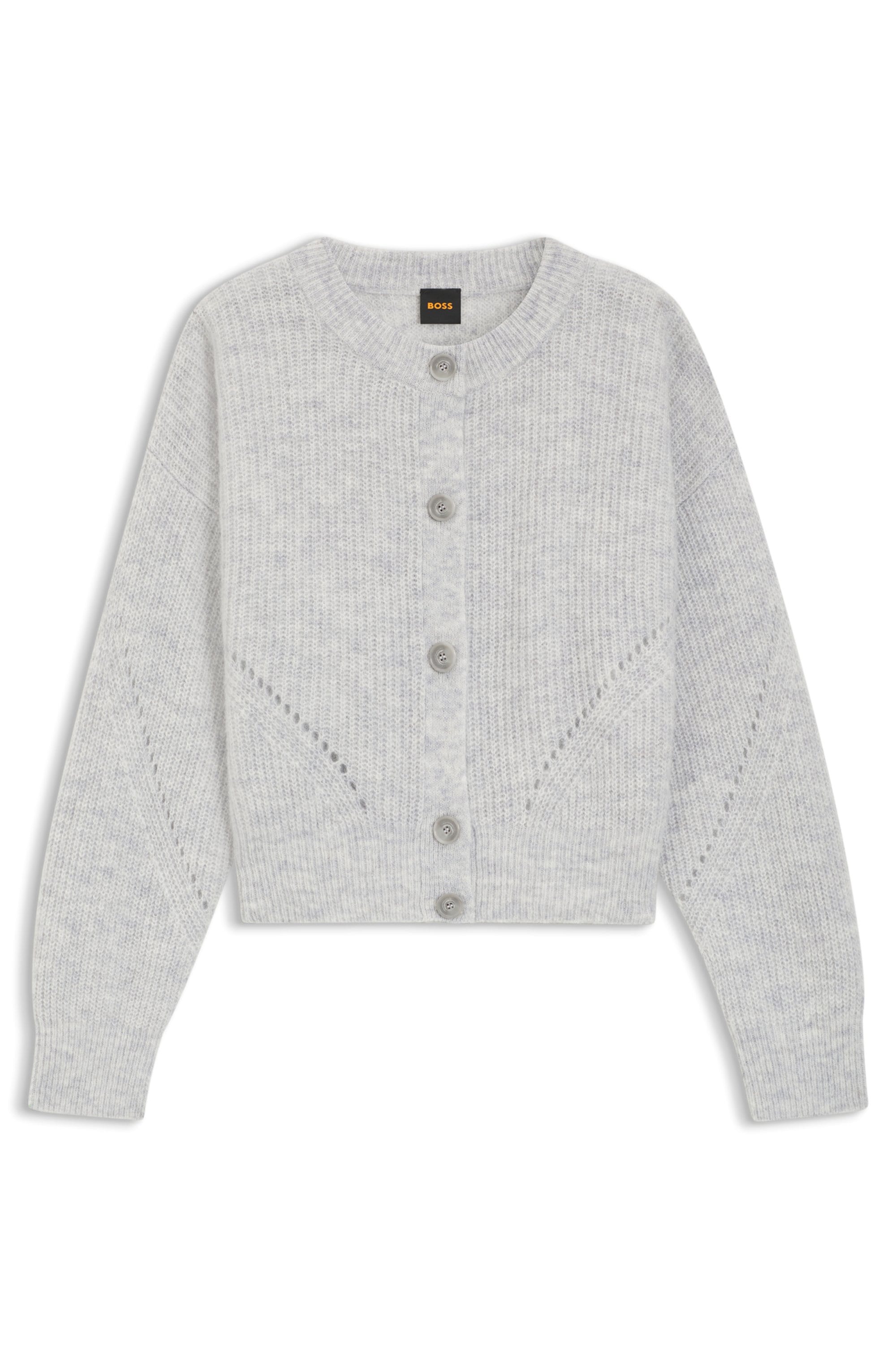 BOSS ORANGE Cardigan »Fernard Premium Damenmode« im Wollmix, Rundhals