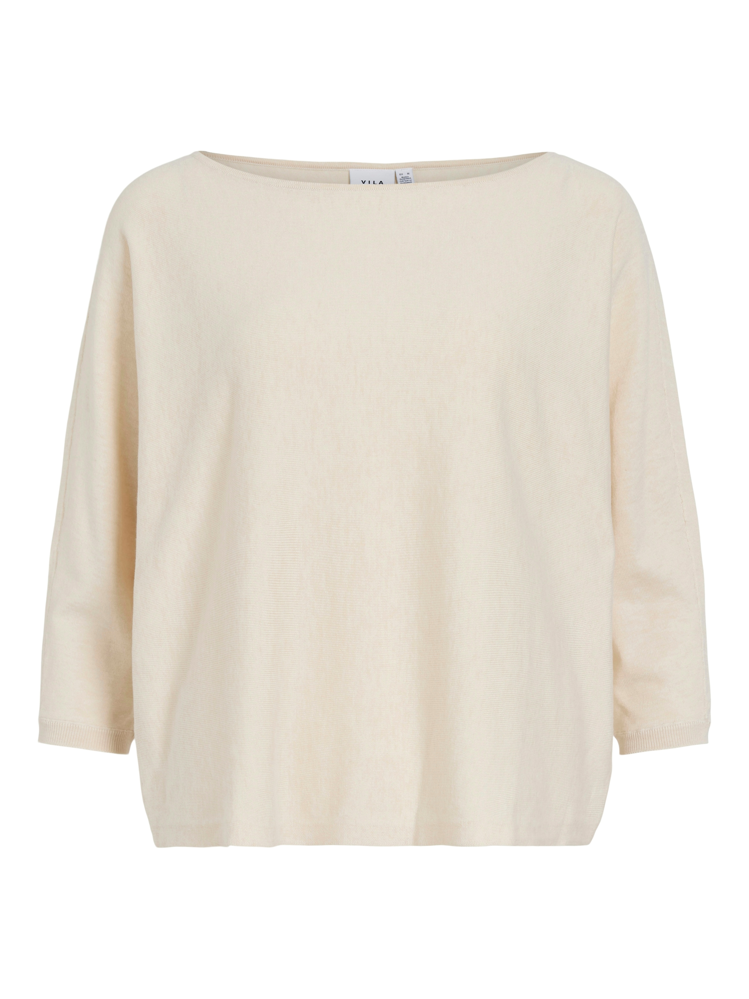 Vila Pull à manches 3/4 »VIMALU BOATNECK 3/4 SLEEVE KNIT TOP-NOOS« Materialmix, loose fit