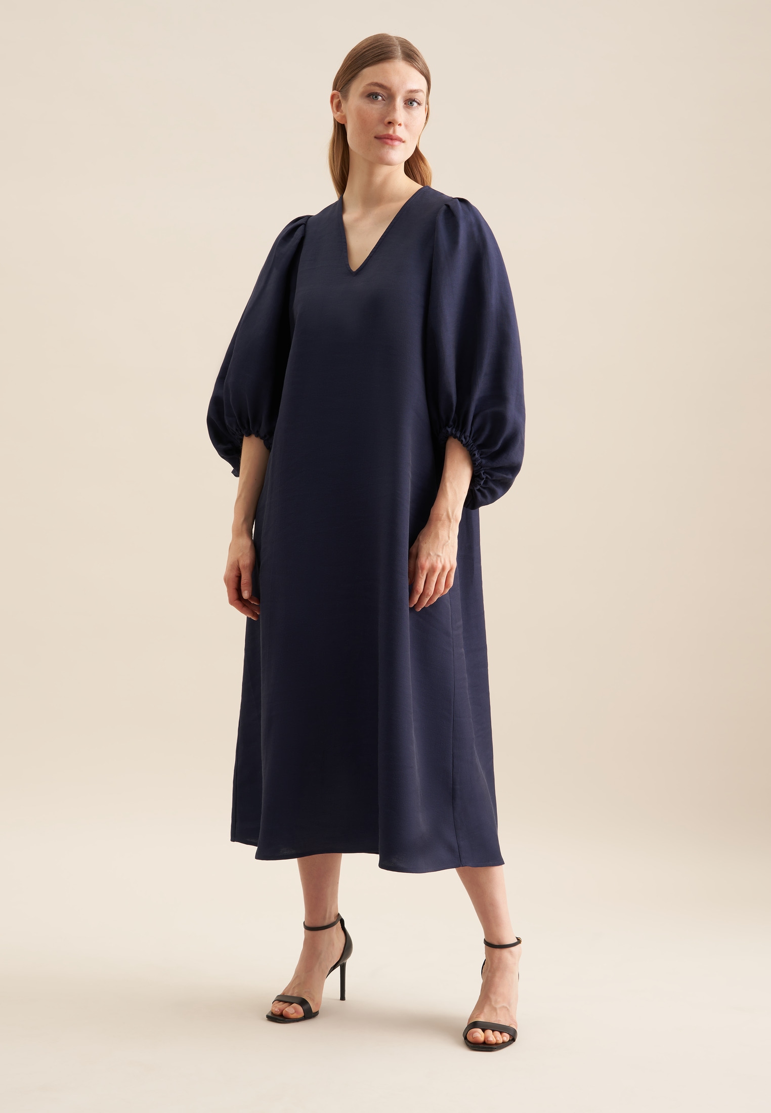 seidensticker Sommerkleid »Schwarze Rose« 3/4 V-Neck Uni