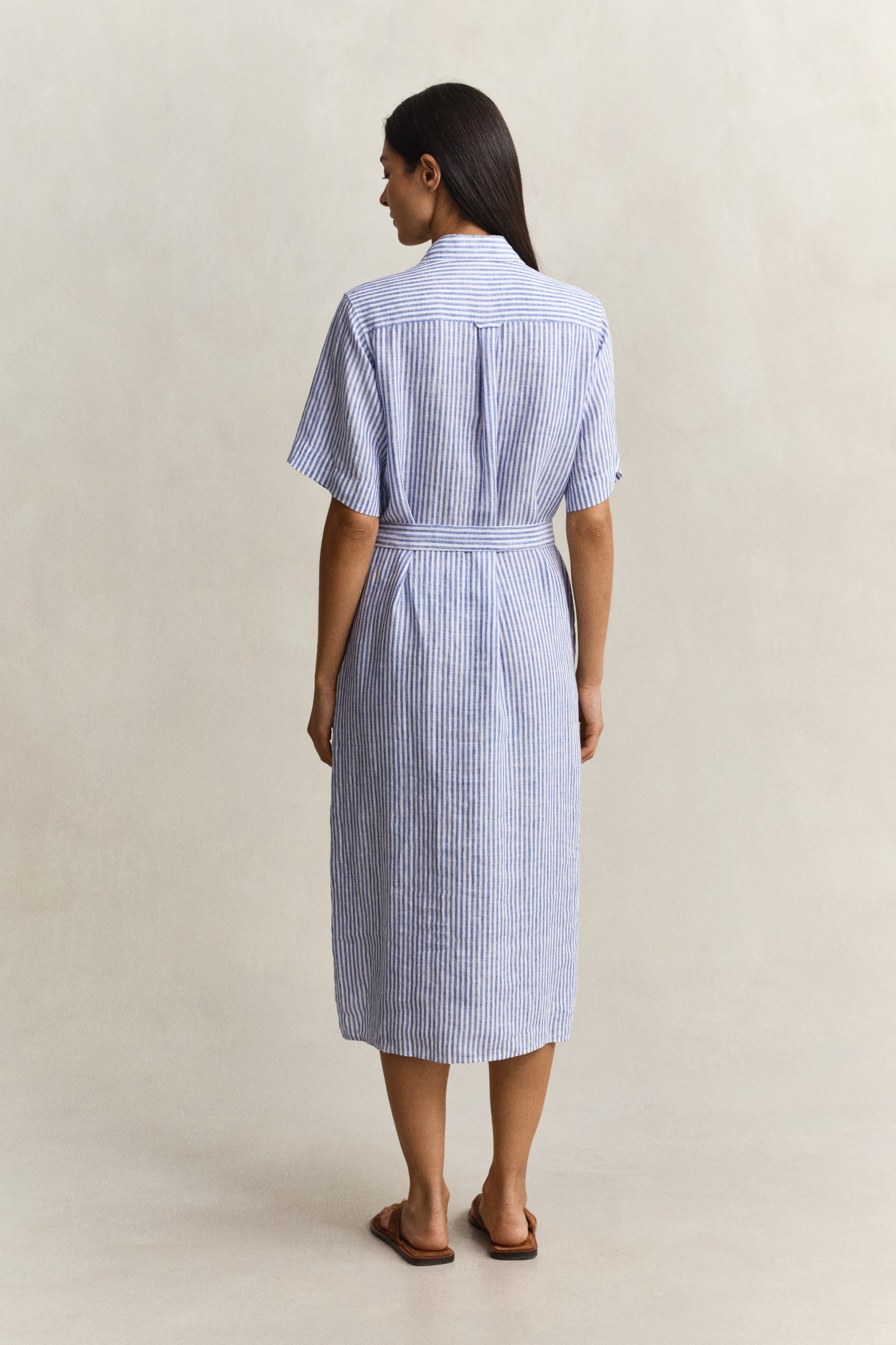 Gant Robe chemisier »STRIPED LINEN« Regular fit mit Bindegürtel