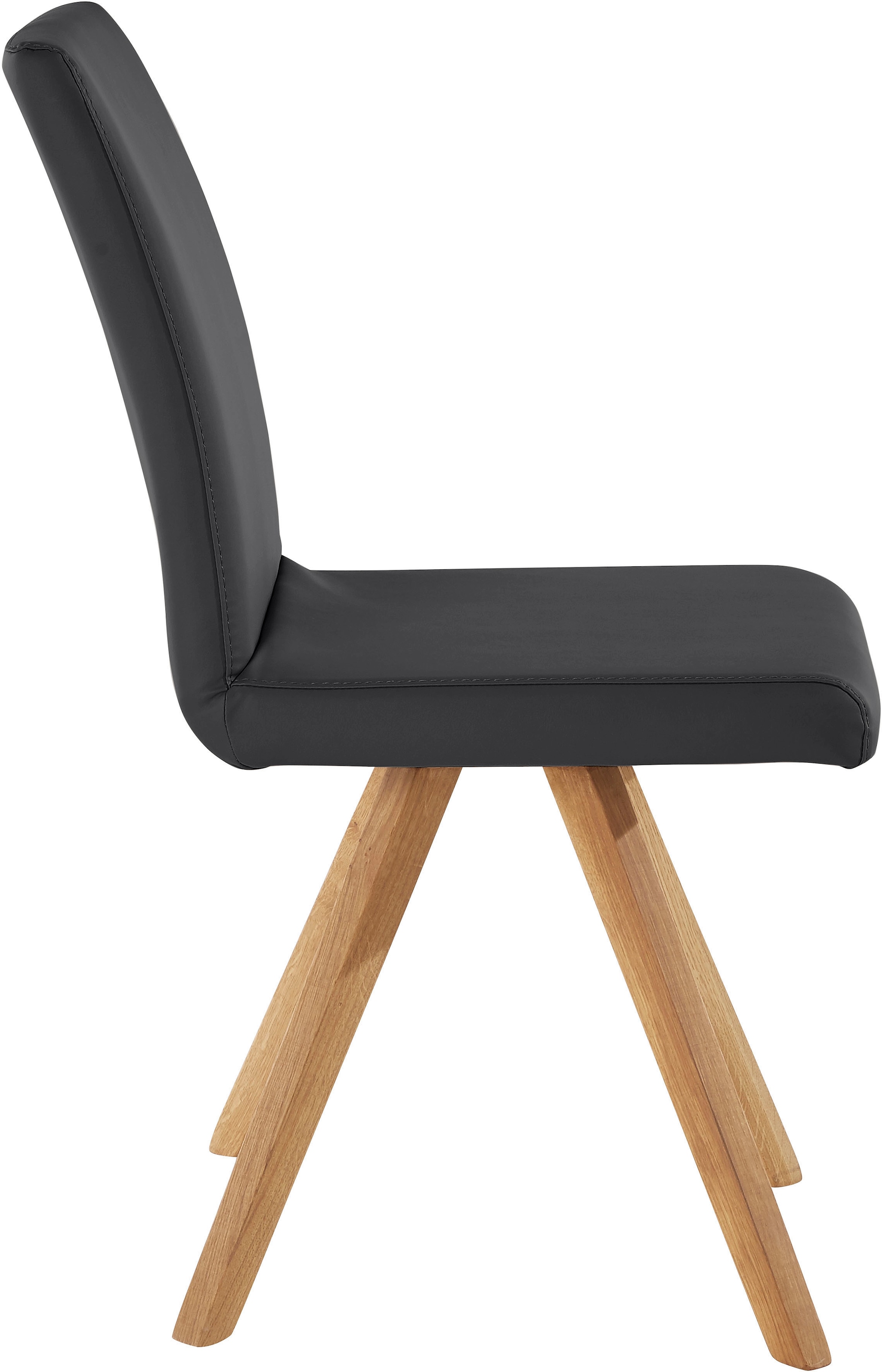 Home affaire Schalenstuhl »Rio« (Set) 2 Stk.Bezug in Kunstleder oder Strukturstoff und das Gestell ist Eiche geölt