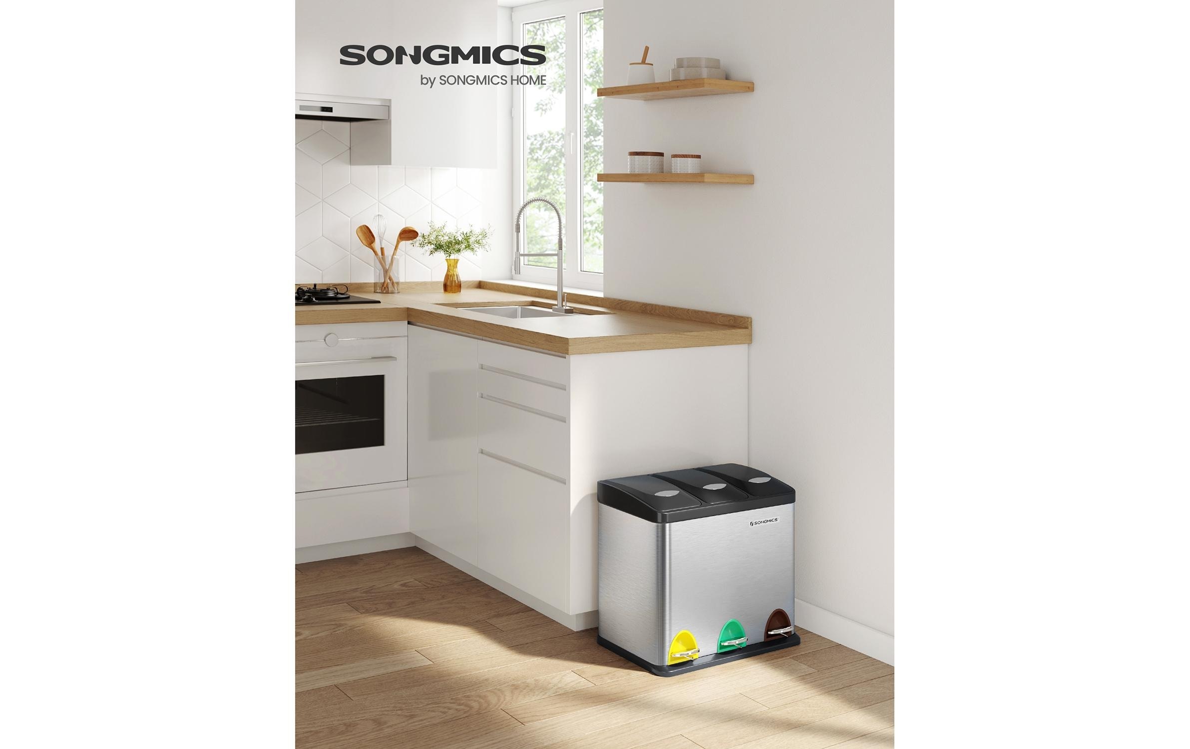 SONGMICS Mülleimer »24 l« 3 Behälter