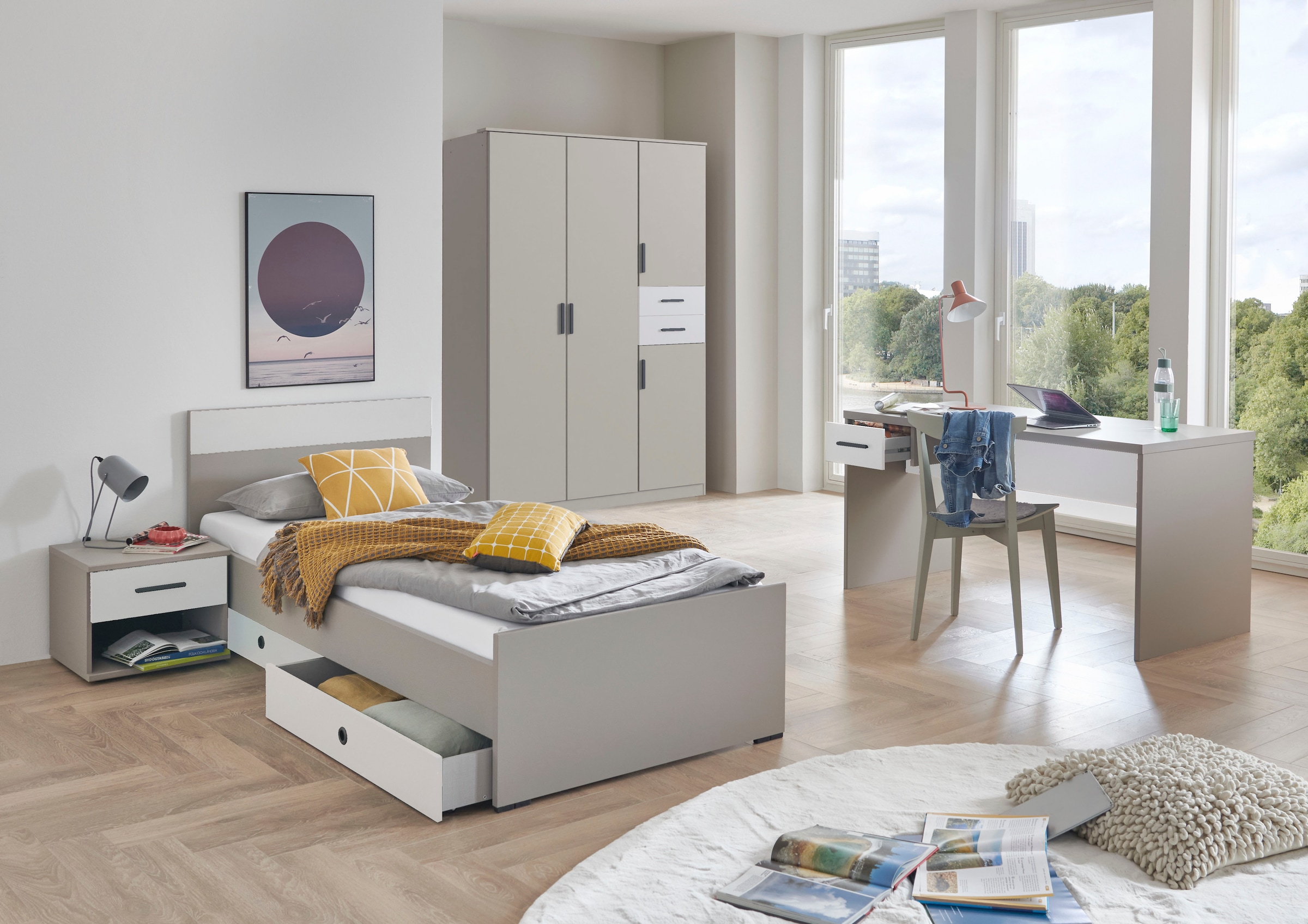 Wimex Lit en bois »Bahamas erhältlich in den Breiten 90cm, 120cm & 140cm« mit Kopf- und Fussteil