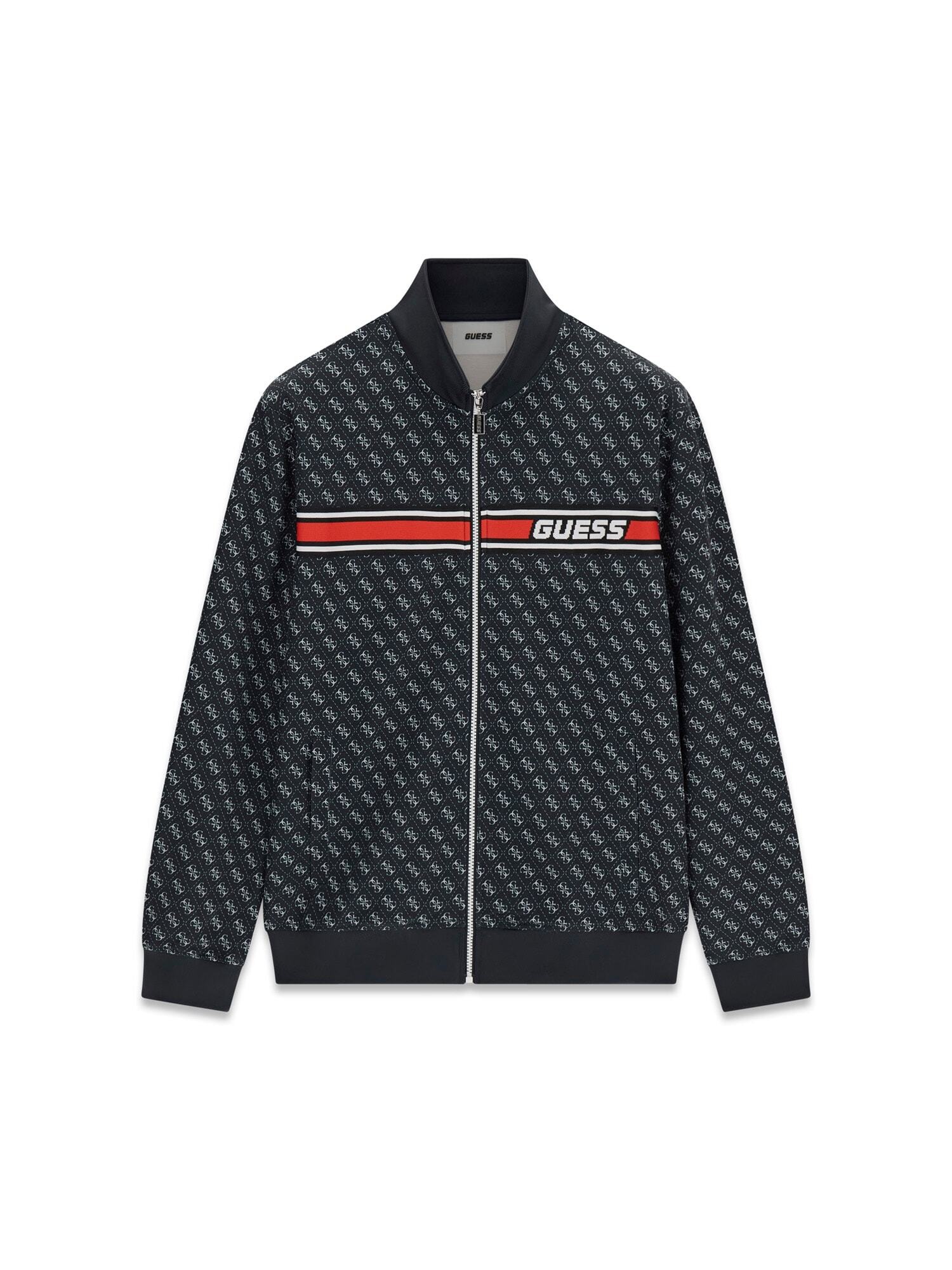 Guess Sweatjacke »KORBIN« Stehkragen, Regular Fit, Eingrifftaschen