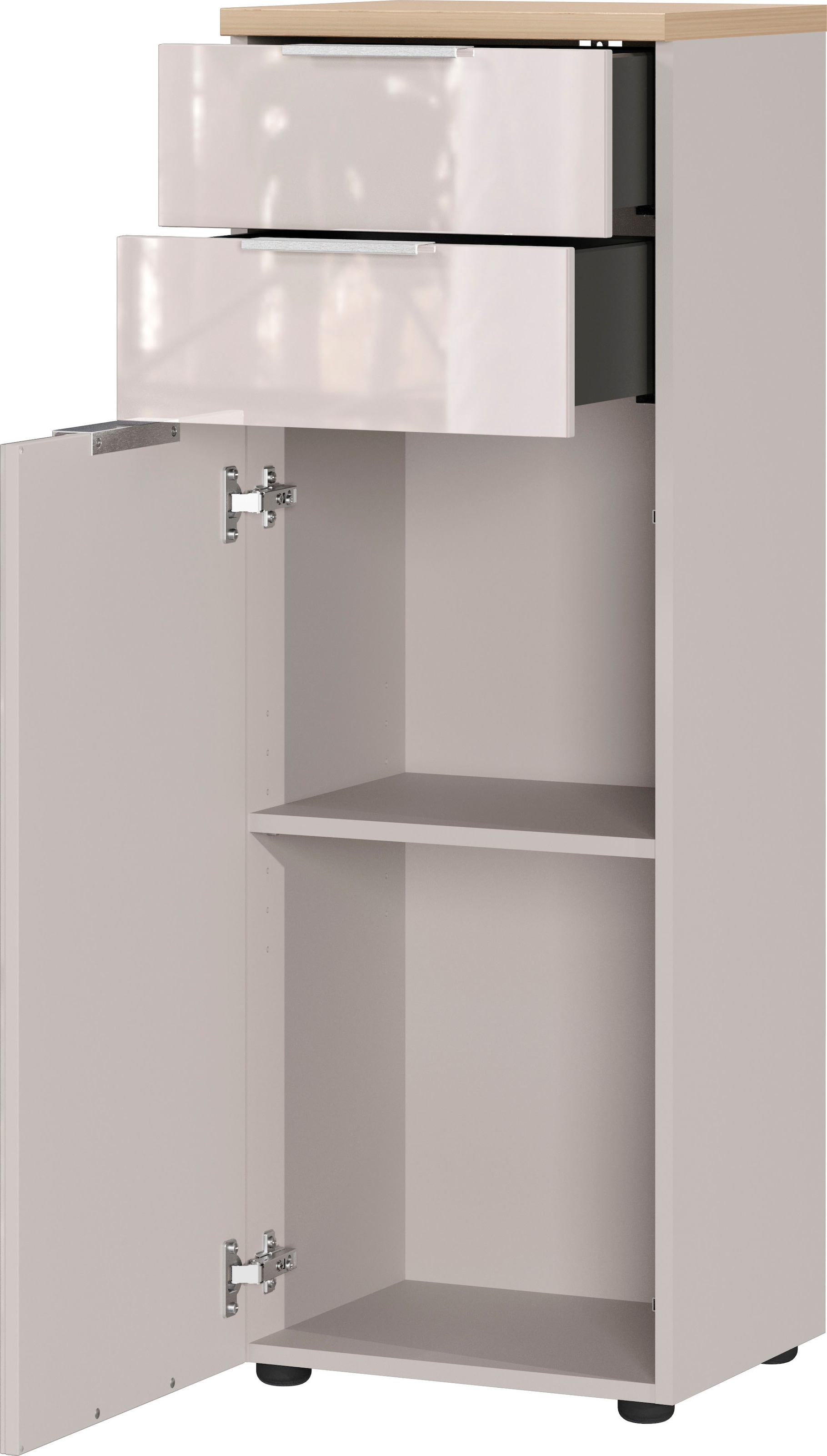 GERMANIA Midischrank »Tavira« 1 Stk. tlg. Midischrank mit Glasfronten und Selbsteinzug der Schubladen