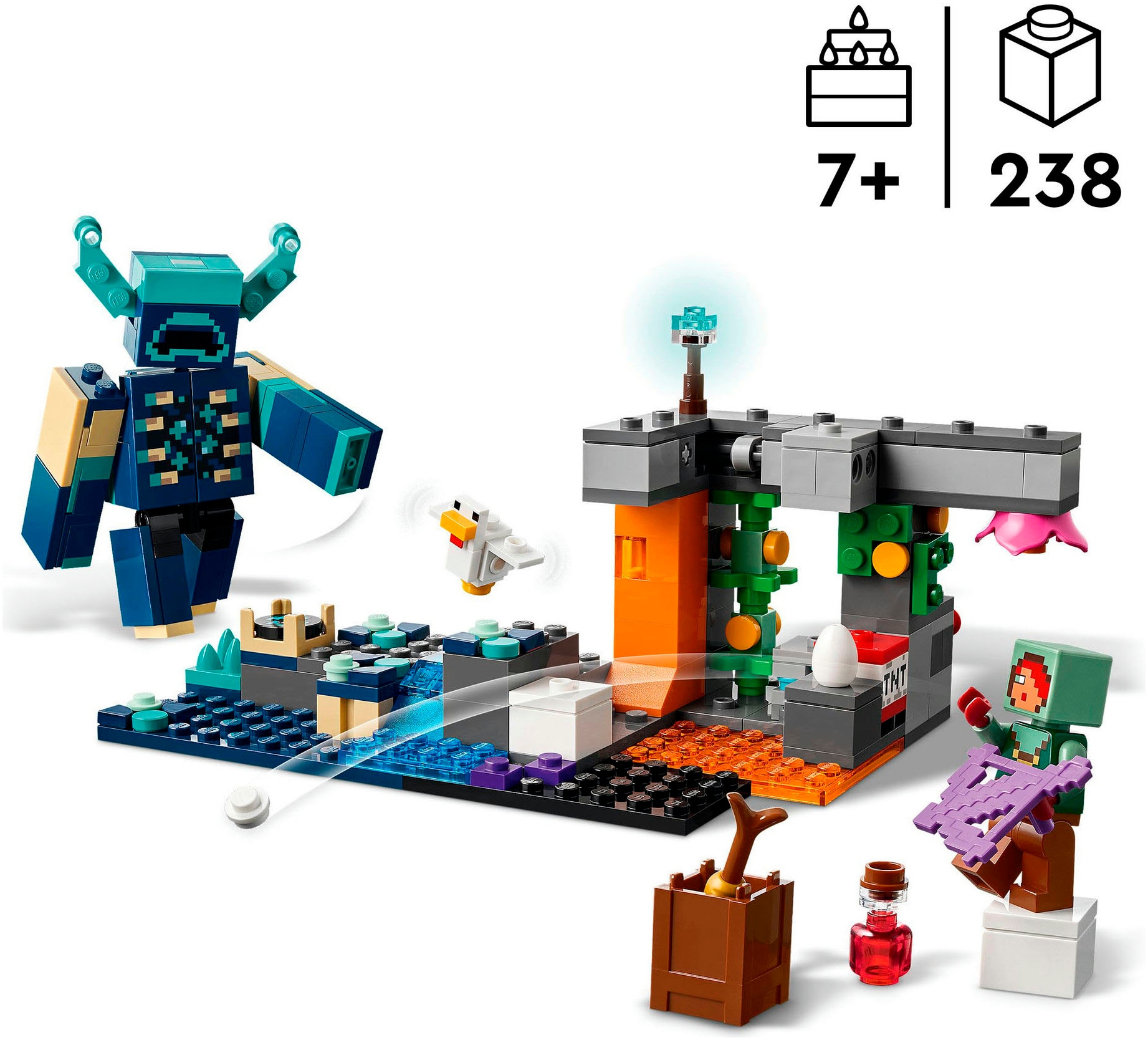 LEGO® Konstruktionsspielsteine »Begegnung mit dem Wächter (21274), LEGO Minecraft« Made in Europe