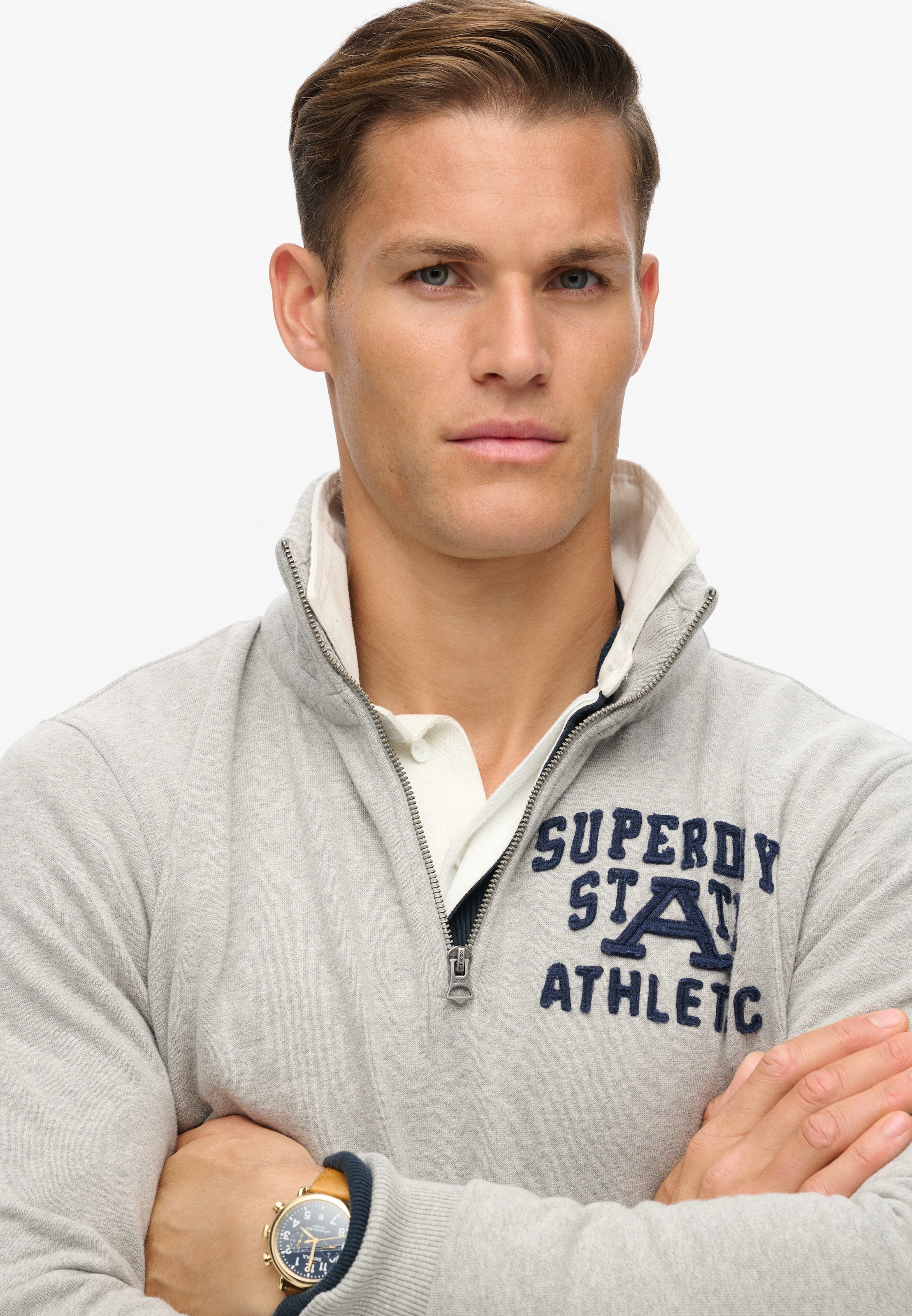 Superdry Sweatshirt »VINTAGE ATHLETIC ZIP HENLEY«
