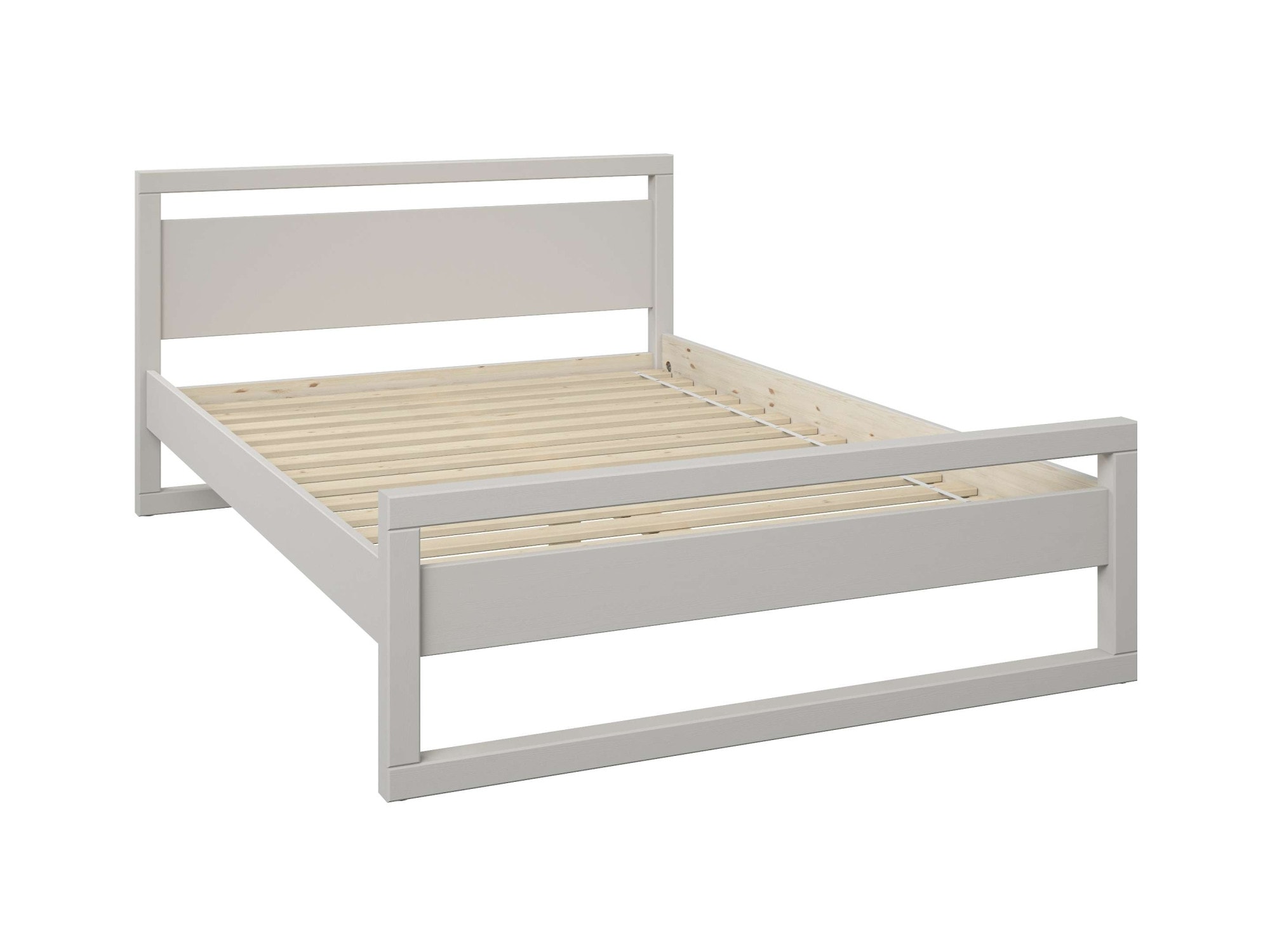 GOODproduct Massivholzbett »Wellow , Kaschmir-Beige-Beige, Kiefer, inklusive Lattenrost« Liegefläche 140x200 cm,  nordisch-modern, bis 180 kg belastbar, FSC® & Made in Europe
