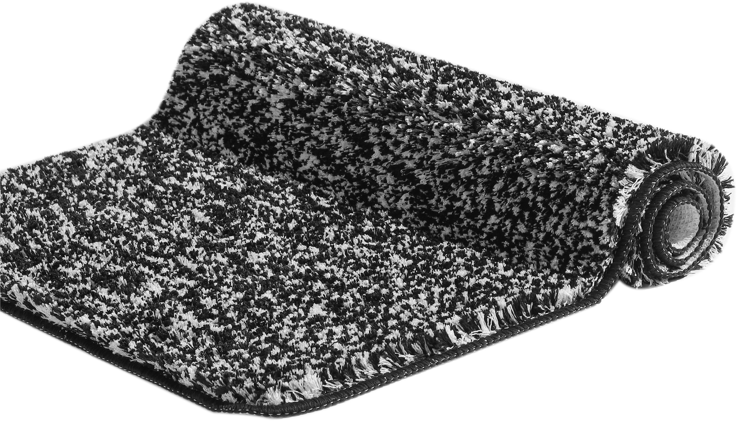 my home Badematte »Vanessa meliert, Badvorleger, Badezimmer Teppich, Duschvorleger« Höhe 20 mm rutschhemmend beschichtet strapazierfähig Badteppich, weiche Haptik, unifarben