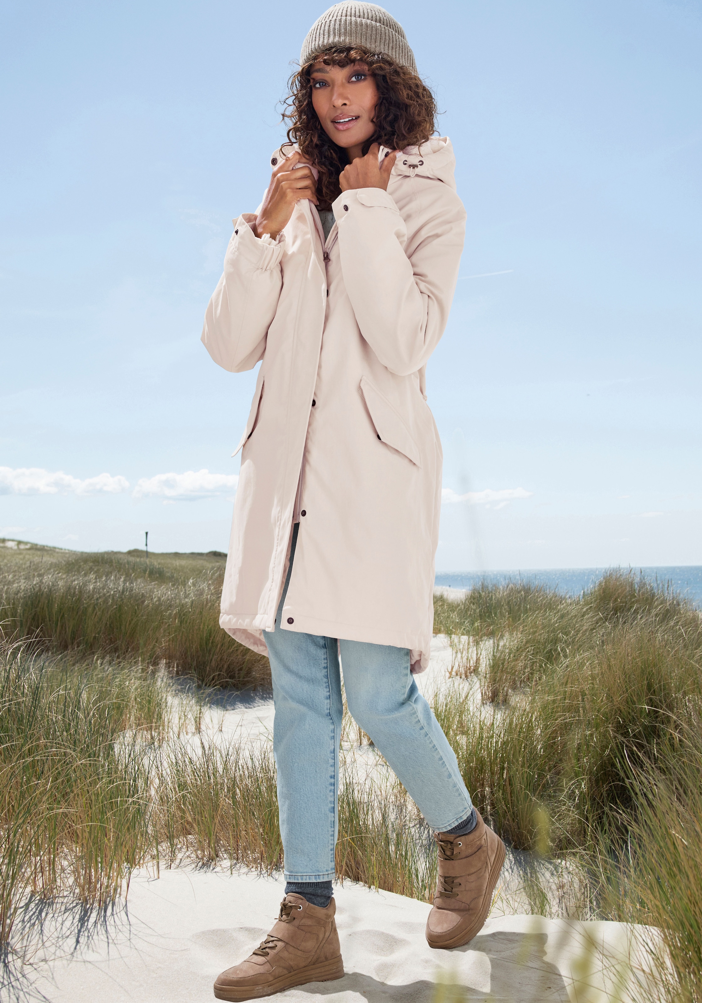 French Connection Parka mit Kapuze mit Teddyfell-Kapuze