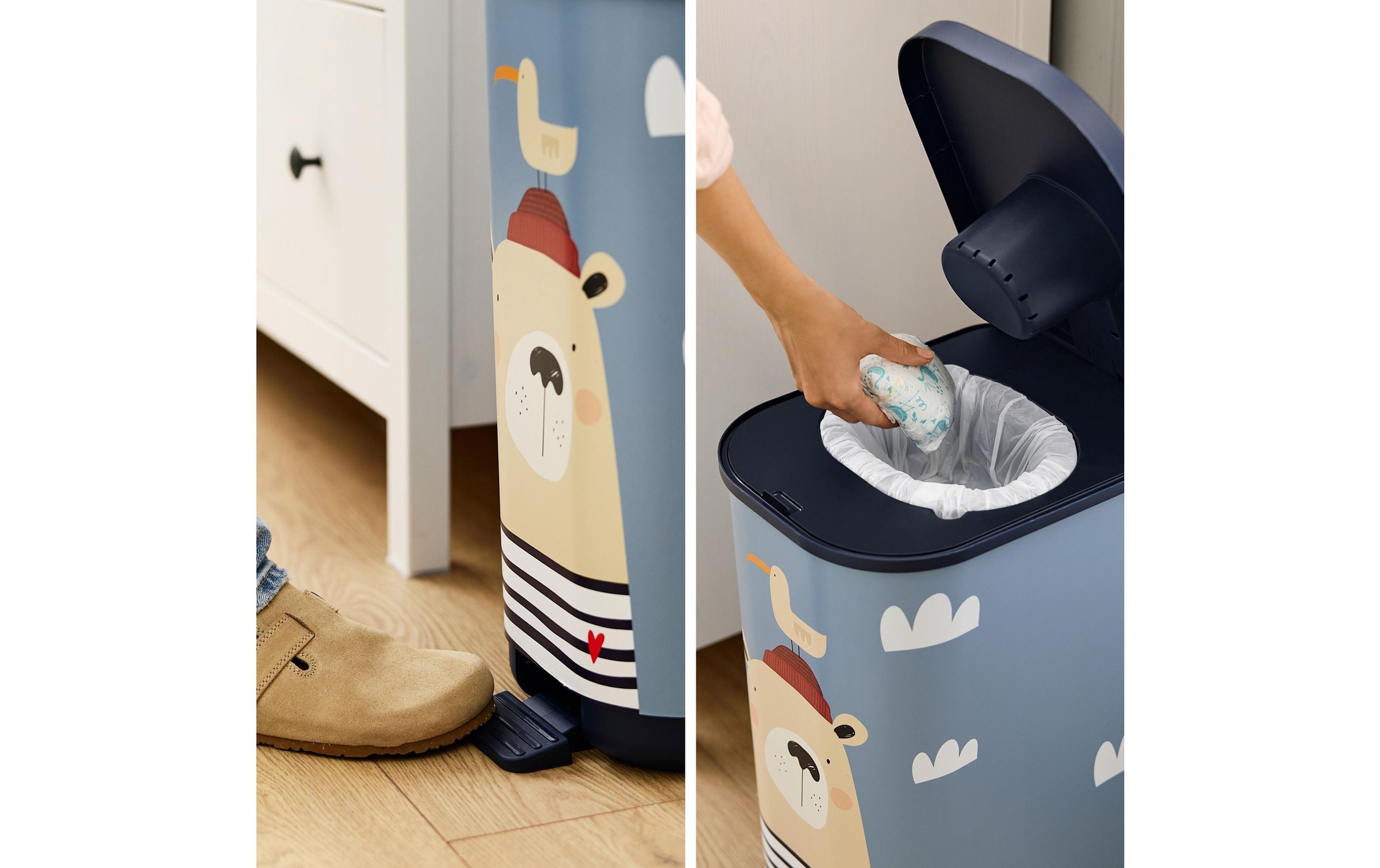 Rotho Babydesign Windeleimer »Yuma Bär Ahoi 35 l«