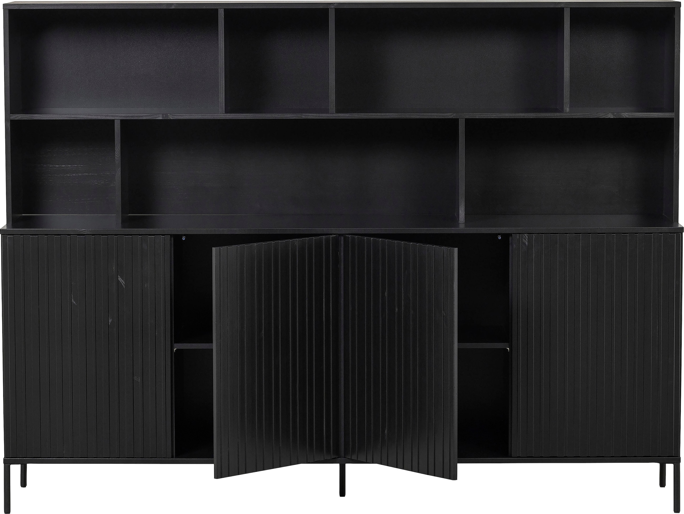 WOOOD Buffet »Gravu« viel Stauraum, Push-to-Open Funktion, H 150 cm x B 200 cm