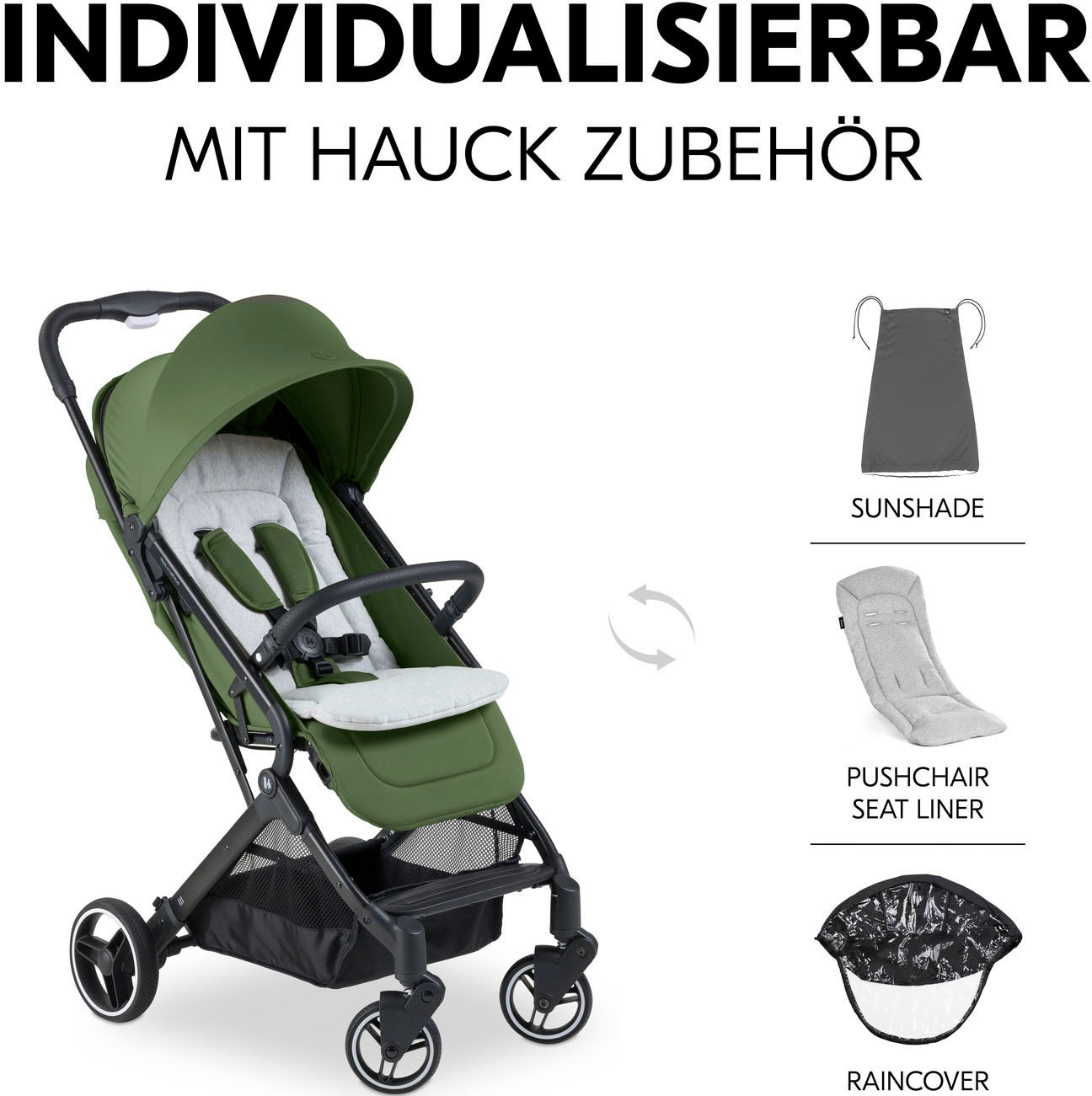 Hauck Poussette pour enfants »Travel N Care Plus Buggy, green« 22 kilos