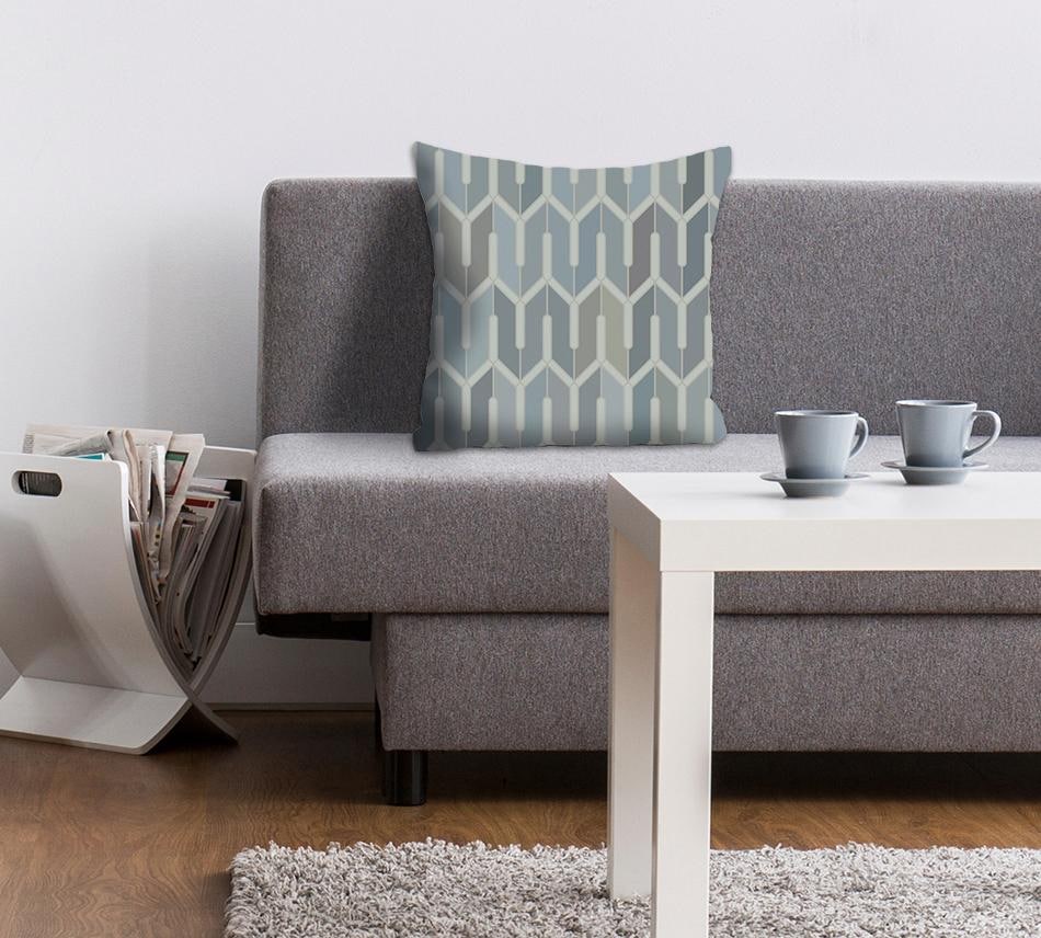 queence Coussin décoratif »Grey« avec motif graphique, housse de coussin sans rembourrage, 1 pièce