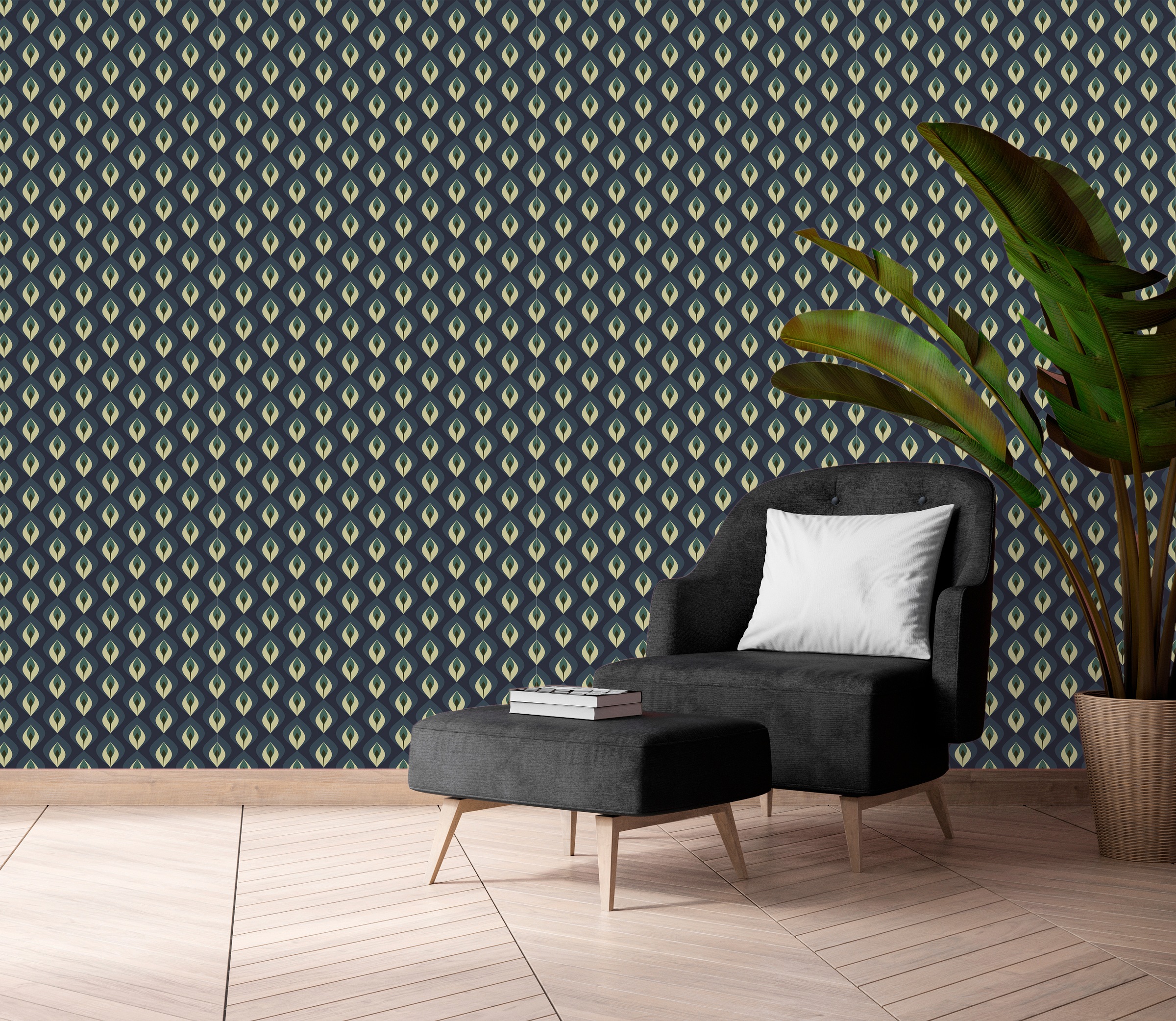 queence Vinyltapete »Helen« Farbverlauf | abstrakt | bedruckt | gemustert glatt 90x250cm, selbstklebend, kinderleichte Anbringung, , Sticker