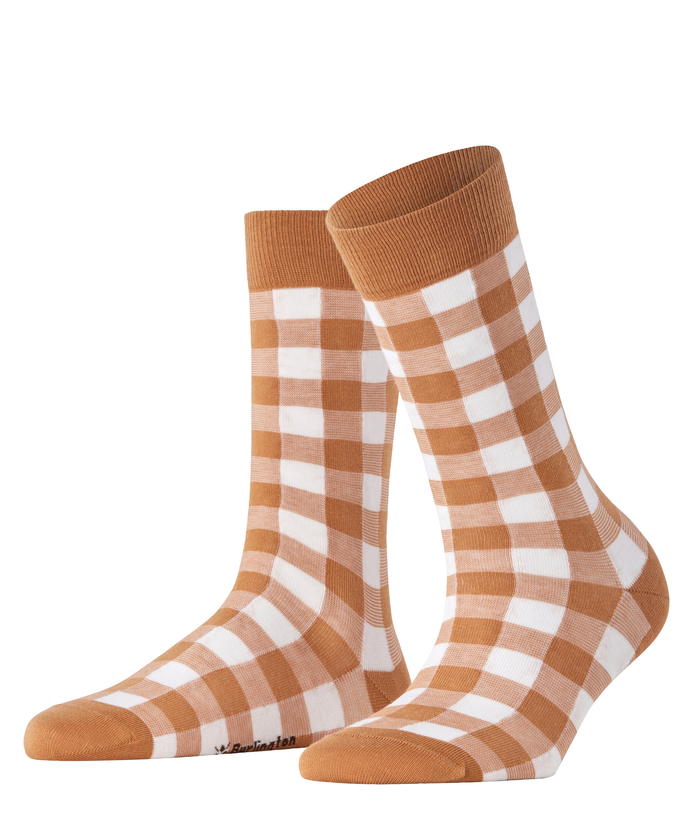 Burlington Chaussettes »Vichy« Taille unique 36-41, motif à carreaux, coton peigné