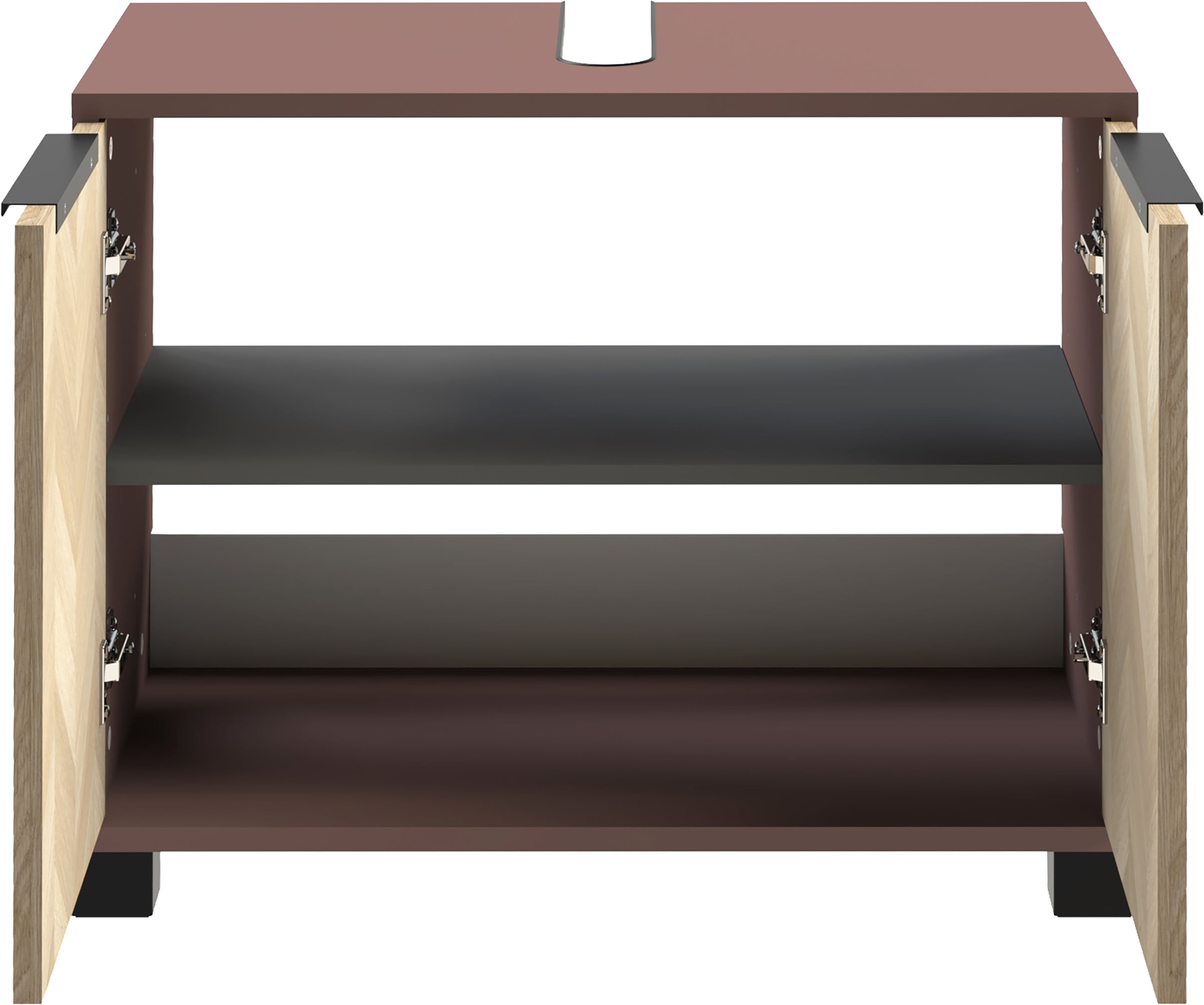 Schildmeyer Armoire sous lavabo »PIAZZA, 2 Türen, Breite 65,1 cm, MADE IN GERMANY« 1 cuis tlg. portes avec décor en arête de poisson, FABRIQUÉ EN ALLEMAGNE