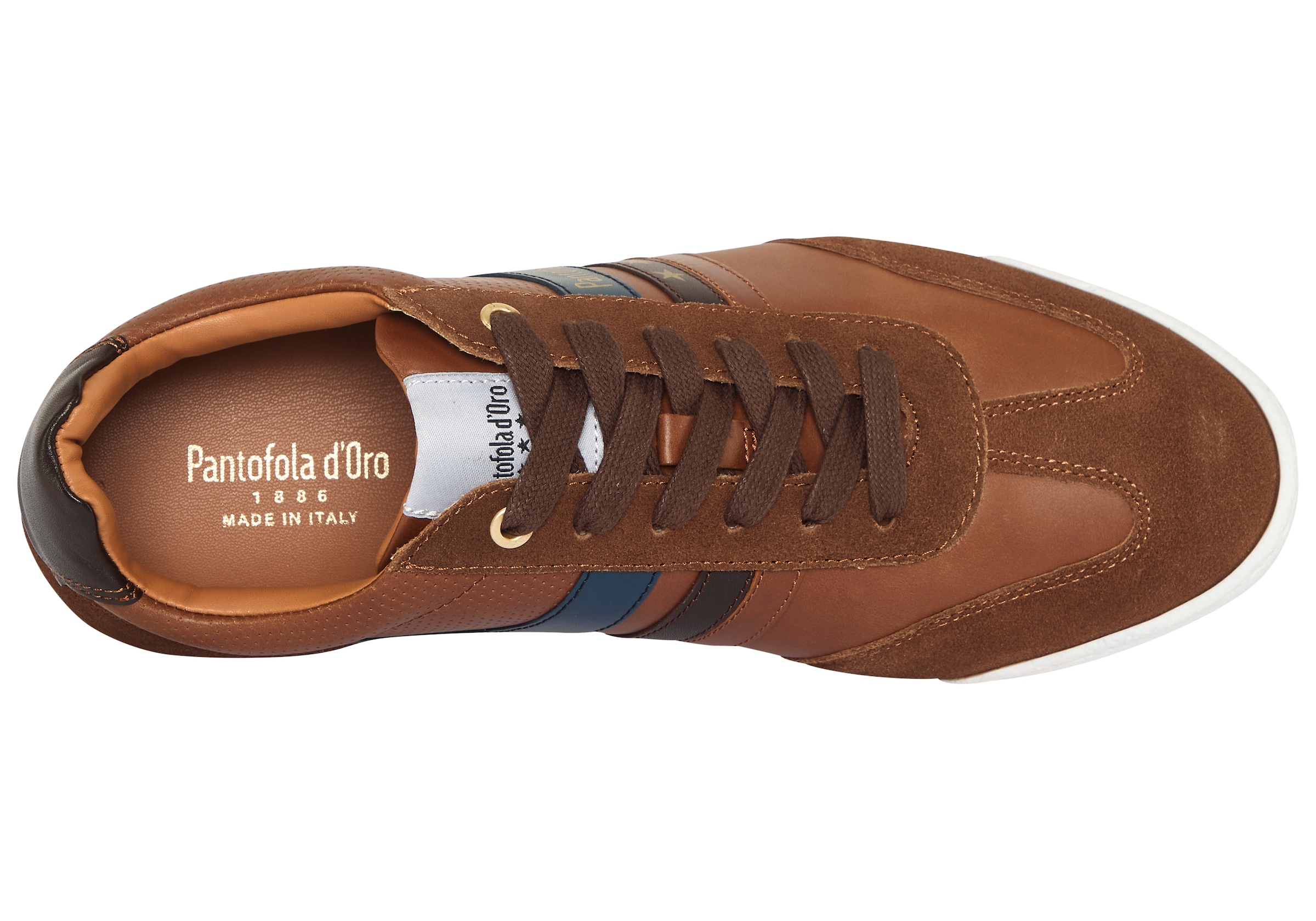 Pantofola d´Oro Sneakers »VASTO LOW«  Obermaterial aus Leder, Gummilaufsohle, mit Schnürung