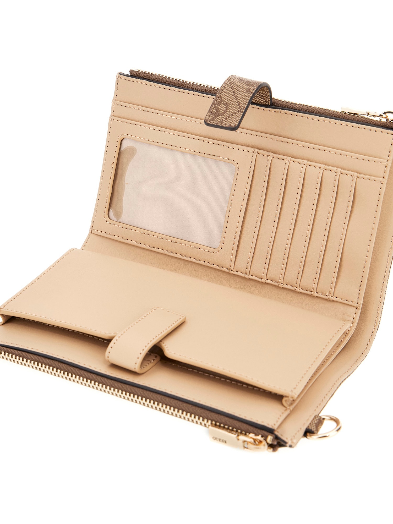 Guess Porte-monnaie »LAUREL II SLG DBL ZIP ORGNZR« Damen Geldbeutel, Portemonnaie mit zwei Zipperfächern