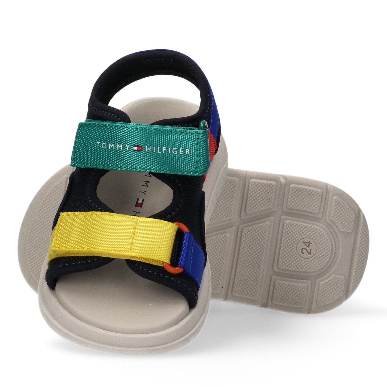 Tommy Hilfiger Sandale  Trekkingsandale, Sommerschuh, Klettschuh im Kontrastlook