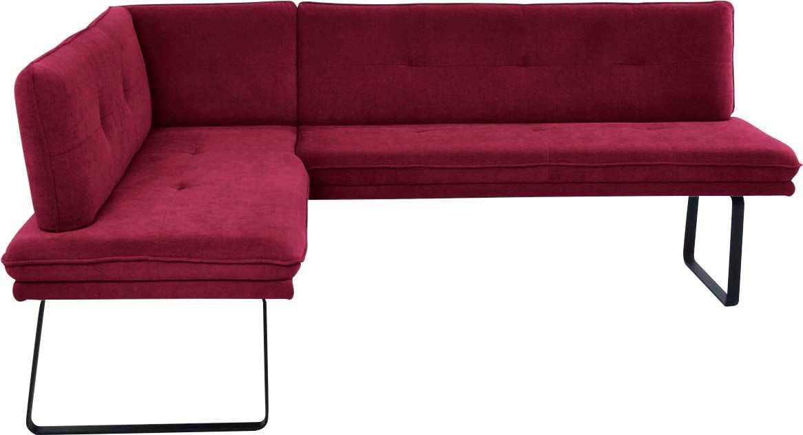 K+W Komfort & Wohnen Banc d'angle 1 cuis tlg. banquette d'angle rembourrée en style coussin pointu, assise et dossier matelassés