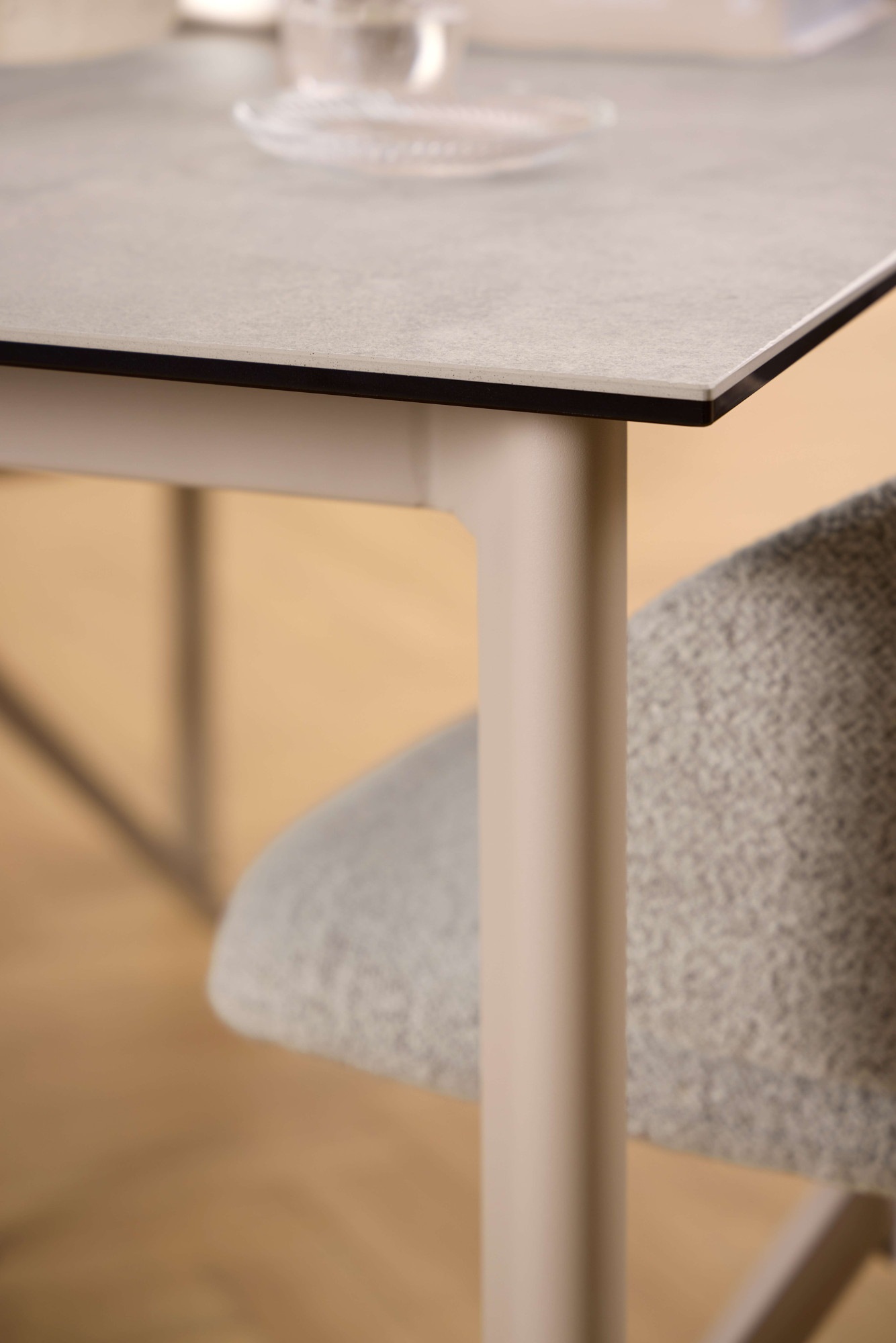 ACTONA GROUP Table de salle à manger »Palermo« table à manger, plateau gris Anista rugueux céramique, 160x90x75cm