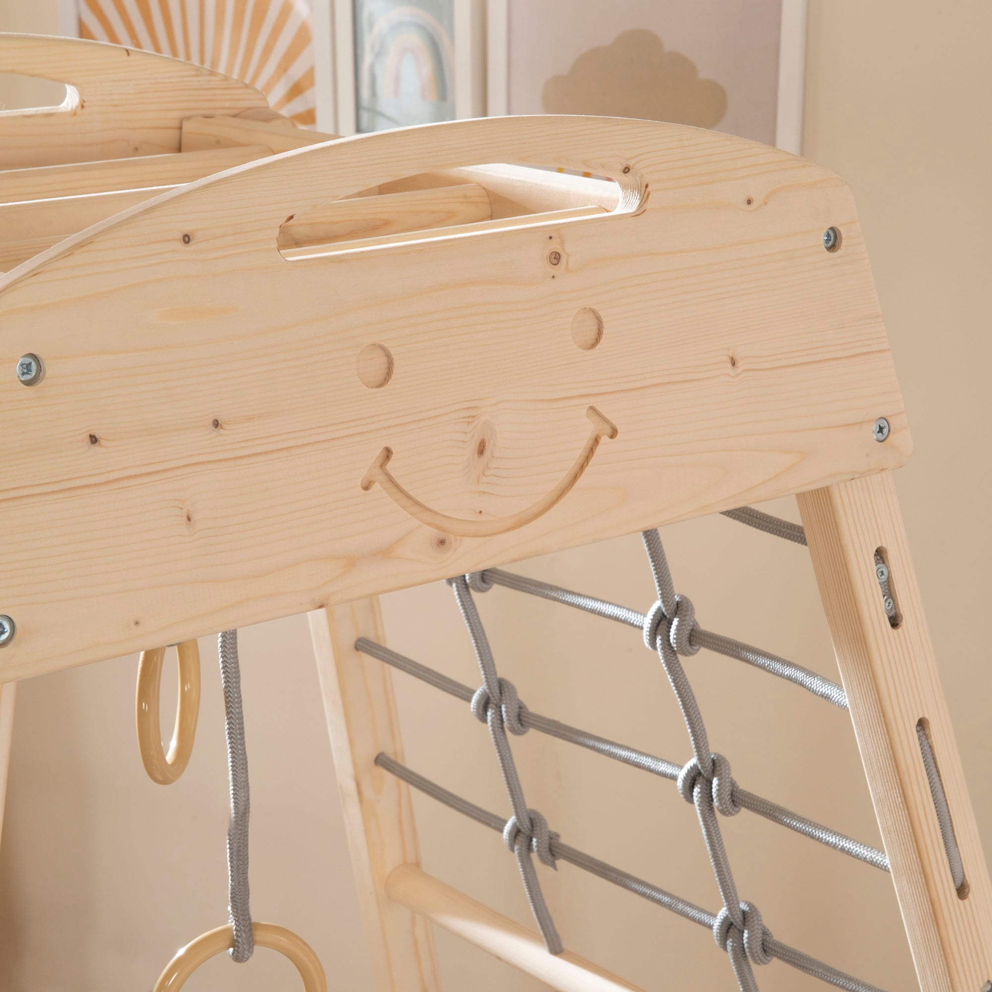 roba® Klettergerüst »Montessori Indoor Spielturm« Belastbar bis 70 kg