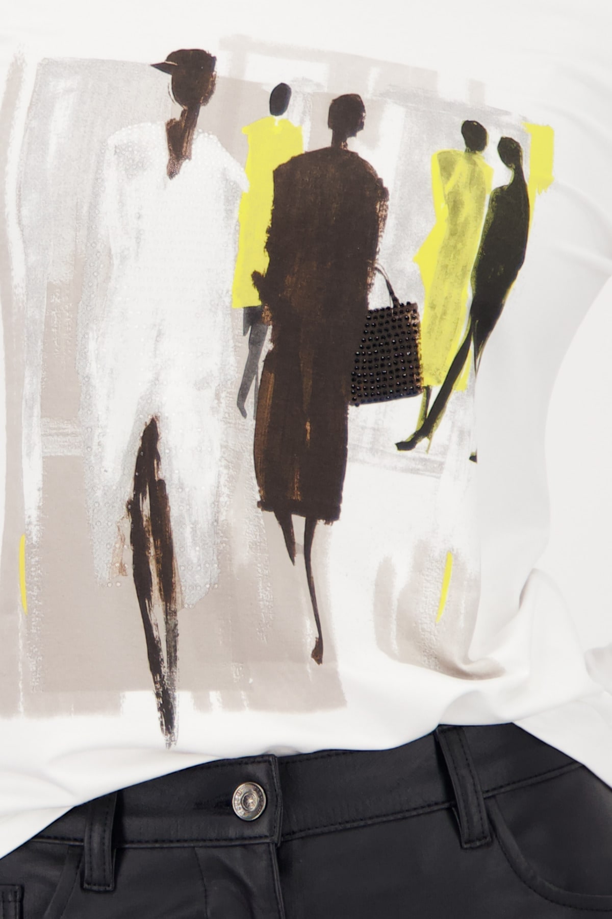 Monari T-shirt à manches longues Regular fit mit Rundhalsausschnitt