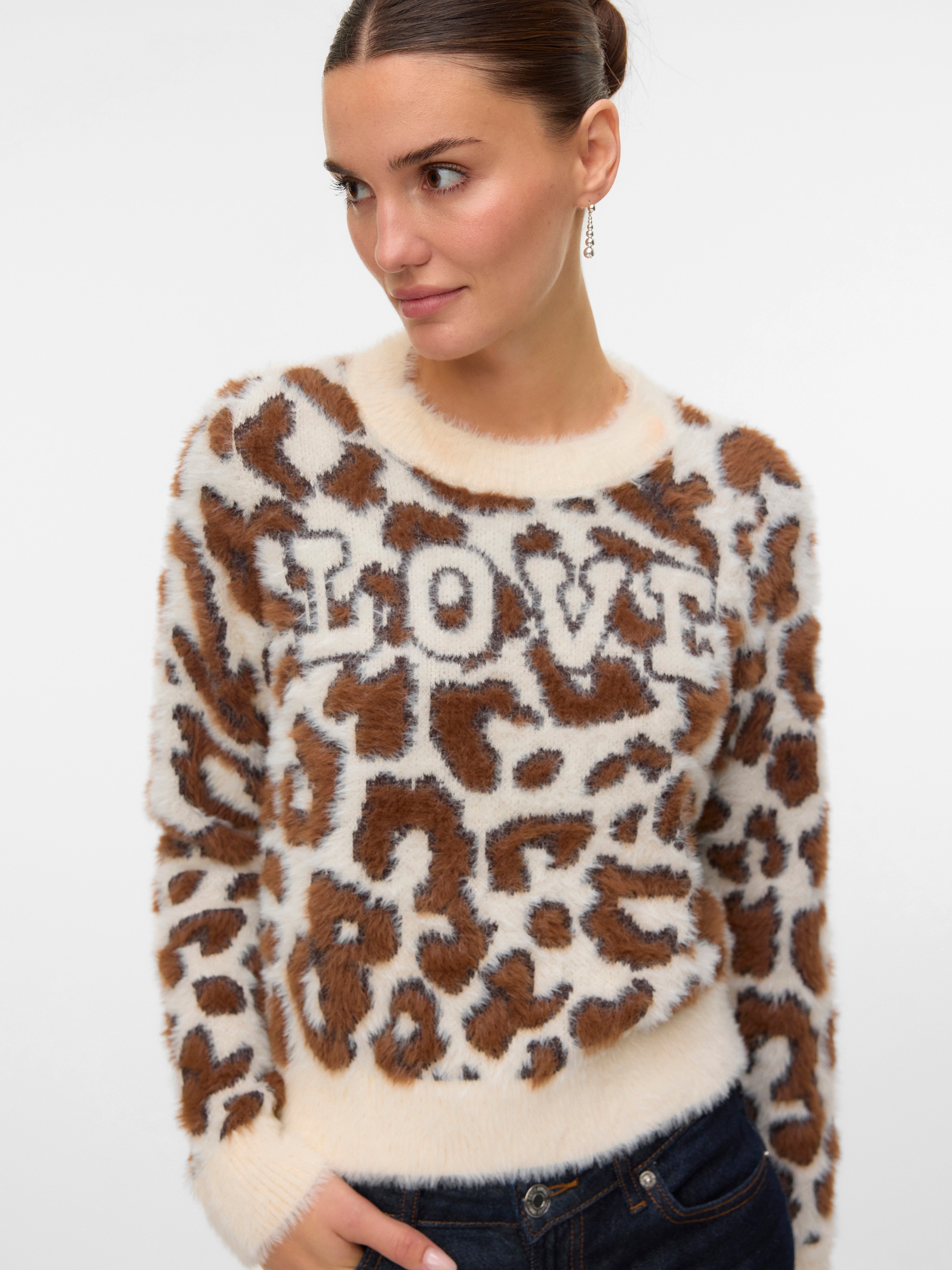 Vero Moda Strickpullover »VMJUNGLE LS O-NECK PULLOVER BOO«