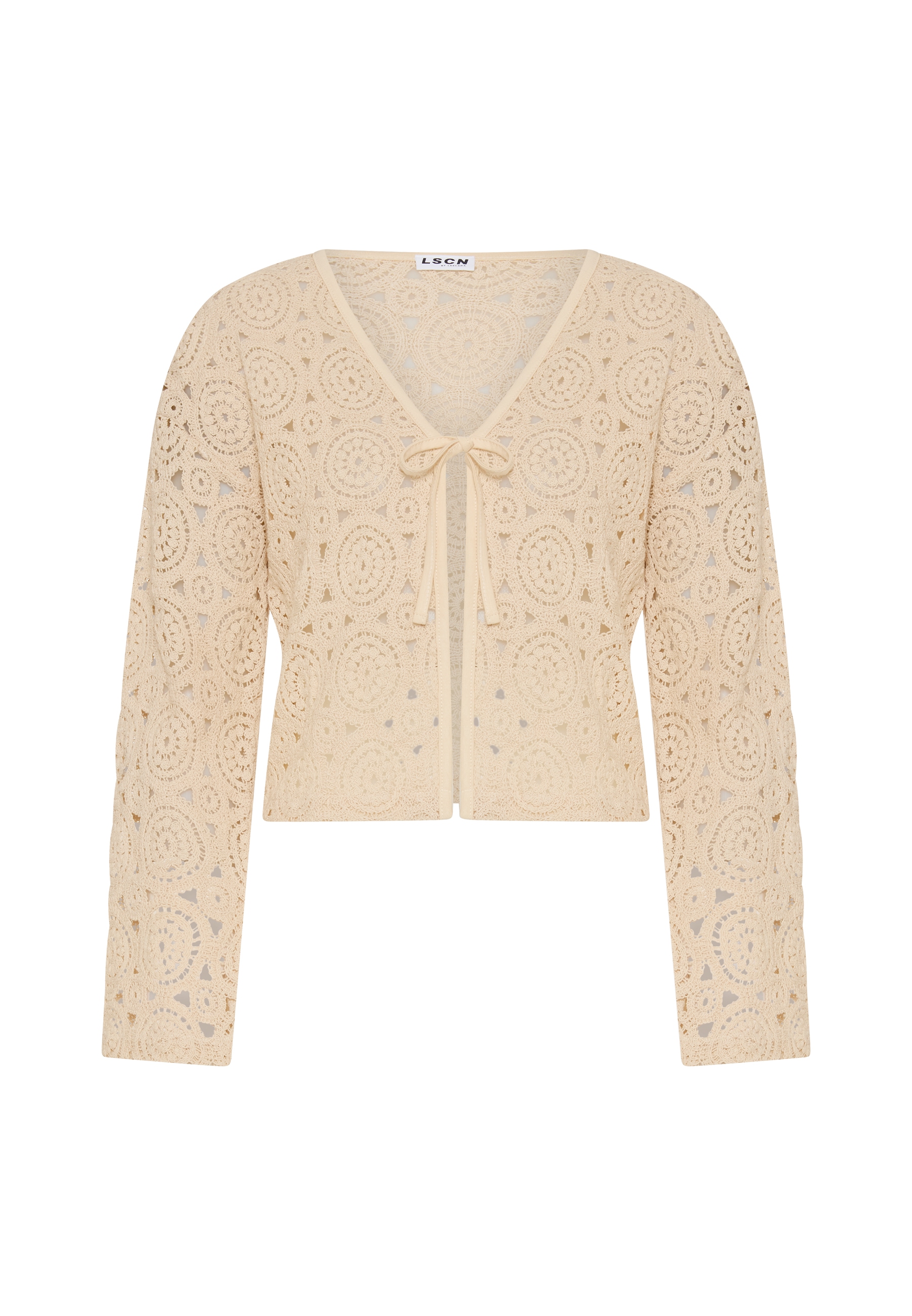 LSCN by LASCANA Veste en tricot en dentelle au crochet