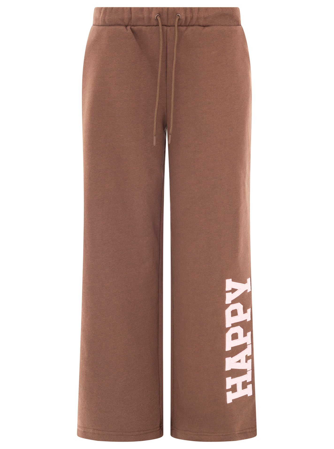 Zwillingsherz Sweathose »"HAPPY"«  Statement Print, elastischer Bund mit Kordel, gerades Bein, Taschen
