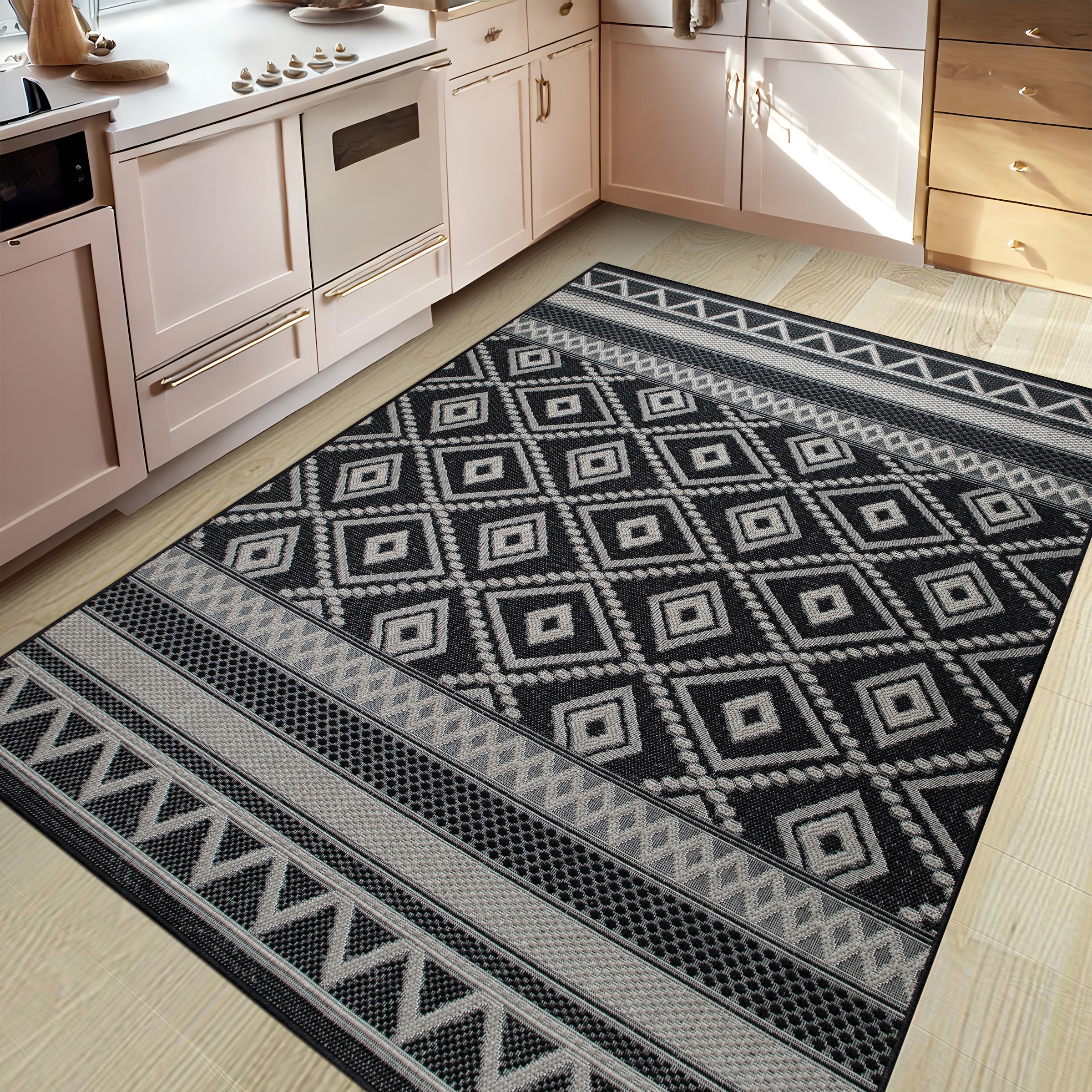 my home Teppich »Toronto auch als Läufer erhältlich« rechteckig 3 mm Höhe In- und Outdoor geeignet, Sisal-Optik, Wetterfest & UV-beständig, Boho