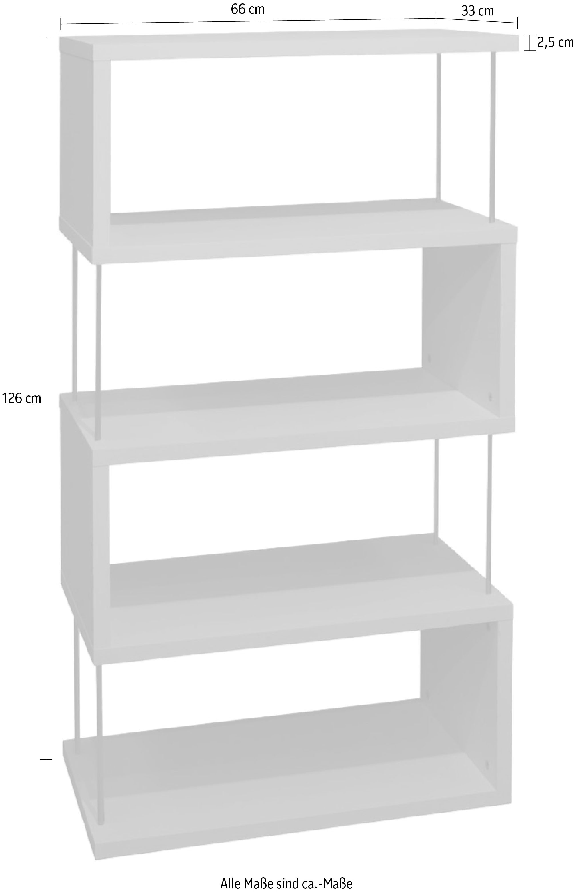Mäusbacher Standregal »Sticks Regale« Breite 66 cm