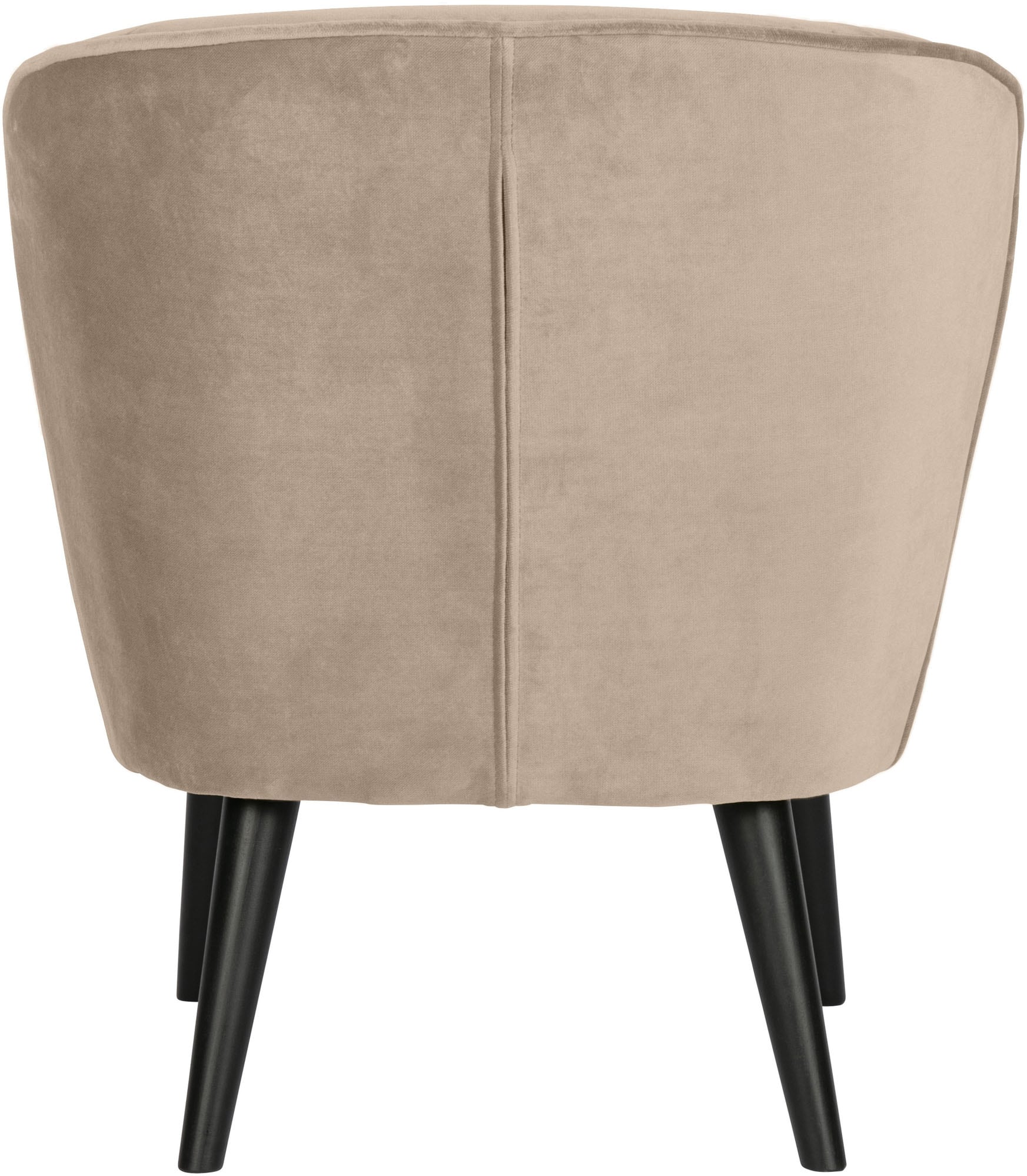 WOOOD Sessel »Sara Bezug mit Birkenholzbeinen, mittlere Sitzhöhe, H71 x B59 x T70 cm« Velvet bezug, Tragkraft 90 kg, Maximale Verschleissfestigkeit