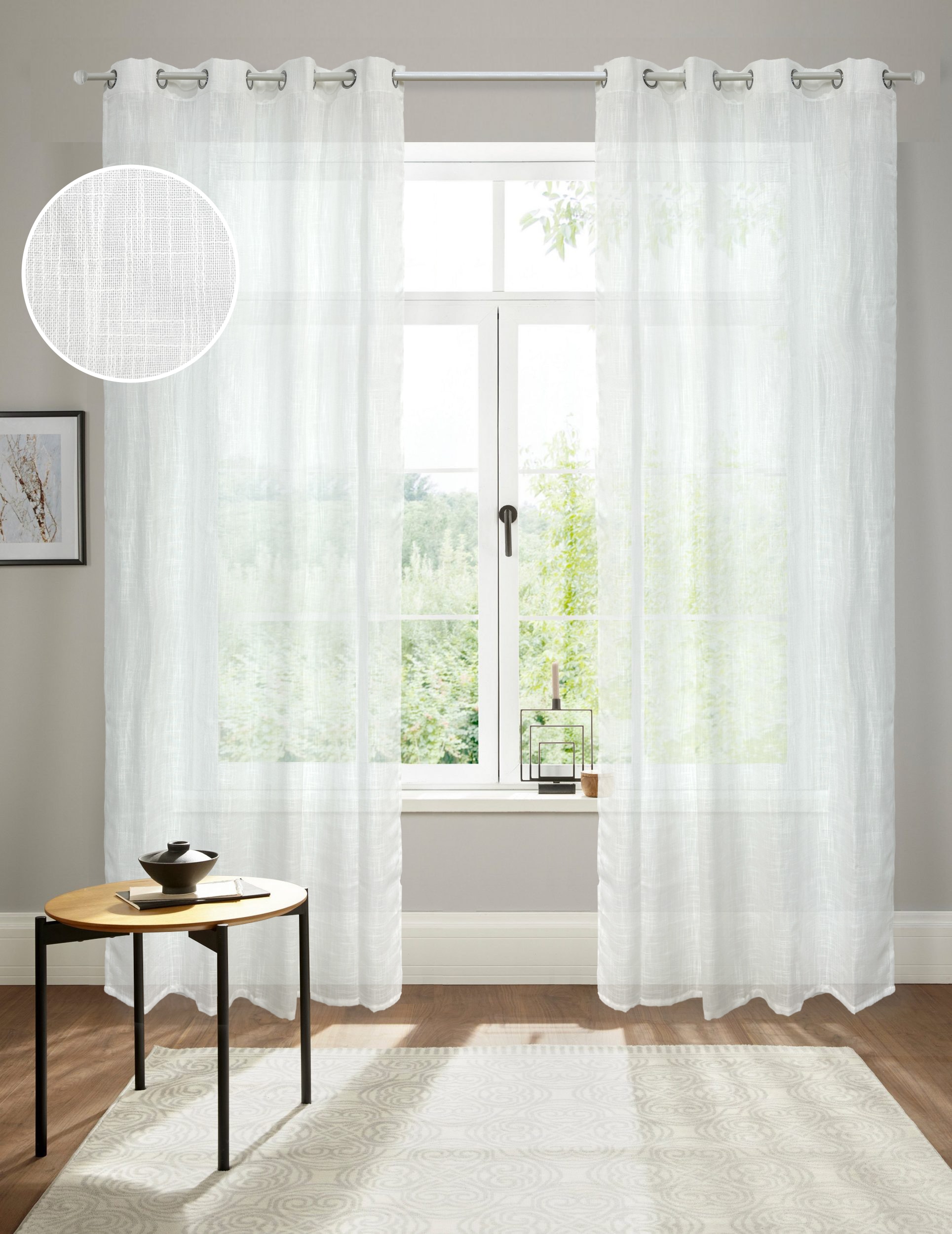 andas Gardine »Tursik« Ösen 1 Stk. tlg. Blickdicht, Leinenlook, Polyester