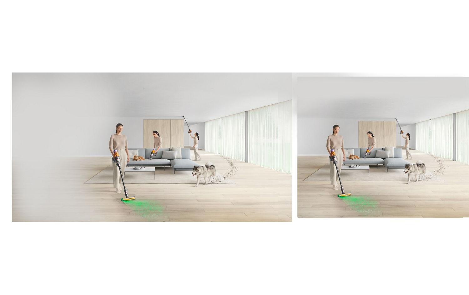 DYSON Aspirateur à main et à manche sans fil »V8 Cyclone« 150 AirWatt, 30 % mehr Leistung. 60 Minuten Laufzeit.