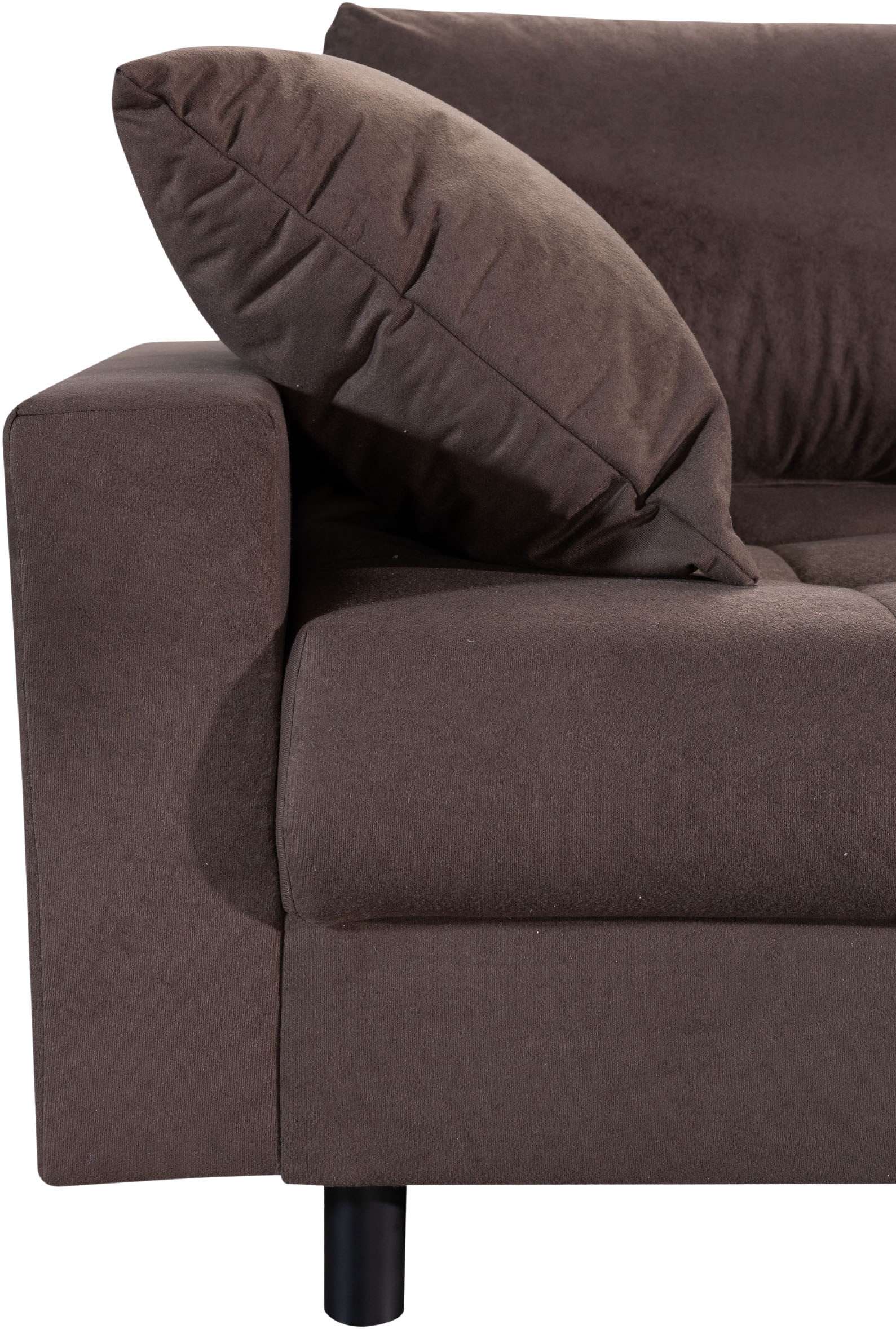 COLLECTION AB Ecksofa »Toni XL L-Form 274 cm Set inkl. Hocker« Set: Sofa & Hocker, 2 Zierkissen, Bonell-Federkern