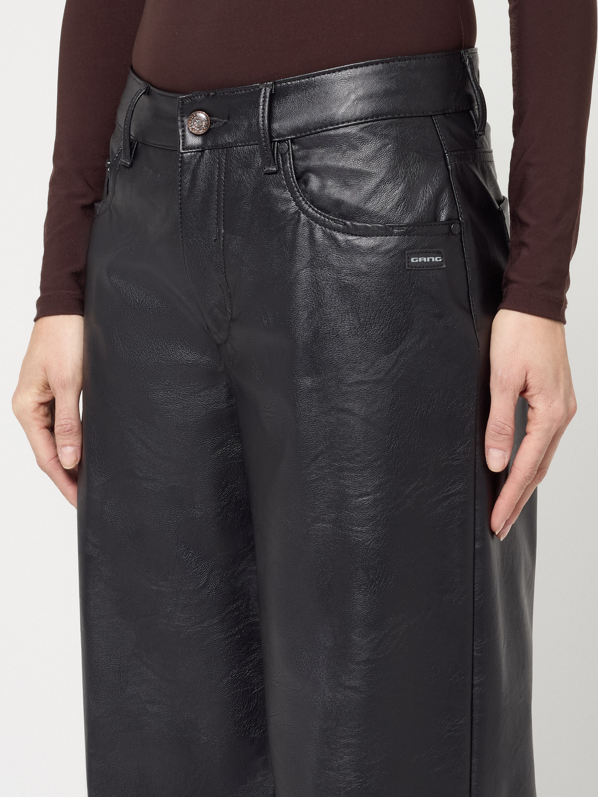 GANG Pantalon imitation cuir »94CARLOTTA«  en Wide Fit