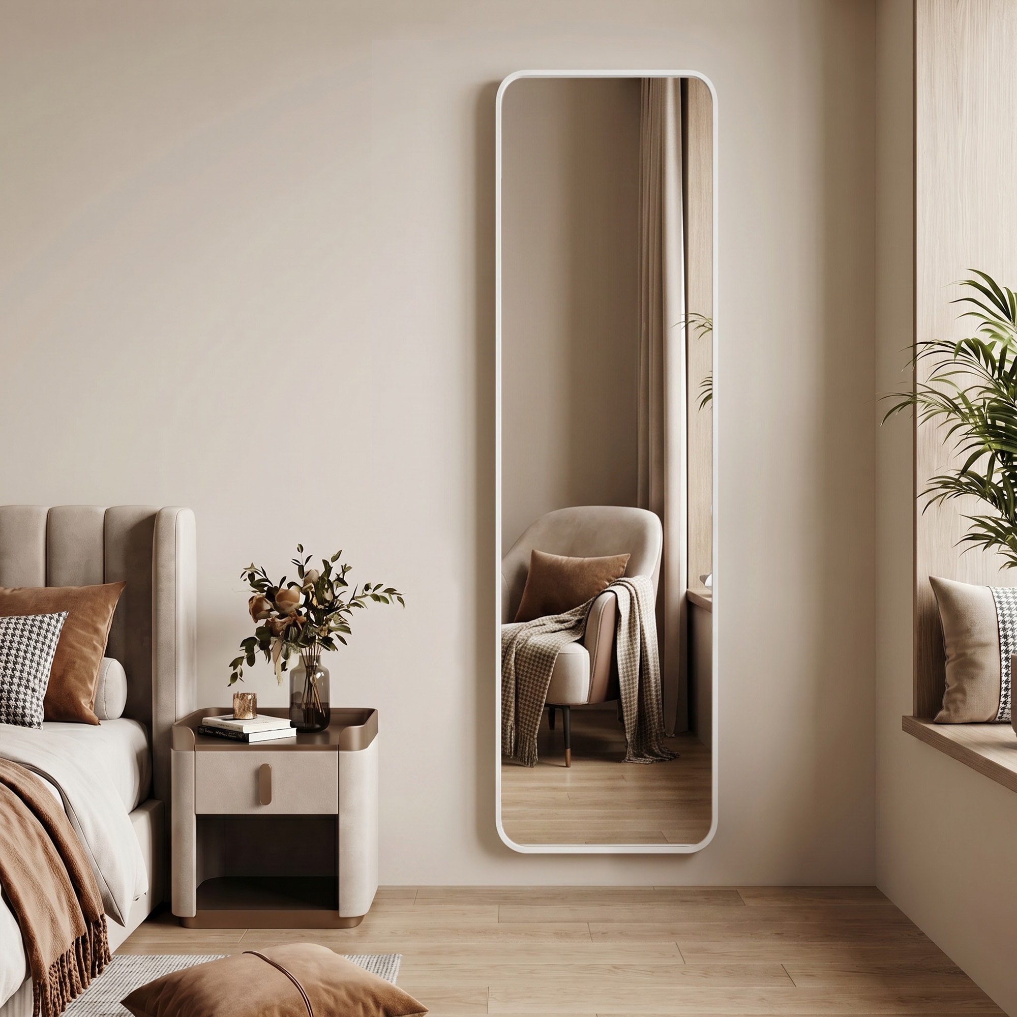GOODproduct Miroir »Standspiegel Addrik, wahlweise in 2 Grössen 150x40cm oder 160x50cm« miroir corps entier avec verre de sécurité, en différentes couleurs