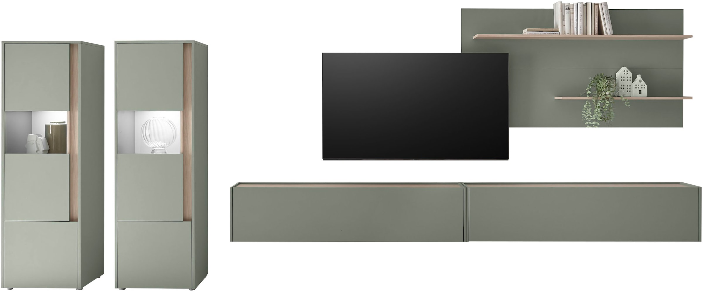 Home affaire Meuble mural »City/Giron, moderne Anbauwand, Komplettset in vielen Farben verfügbar« Set, 5 cuis tlg.